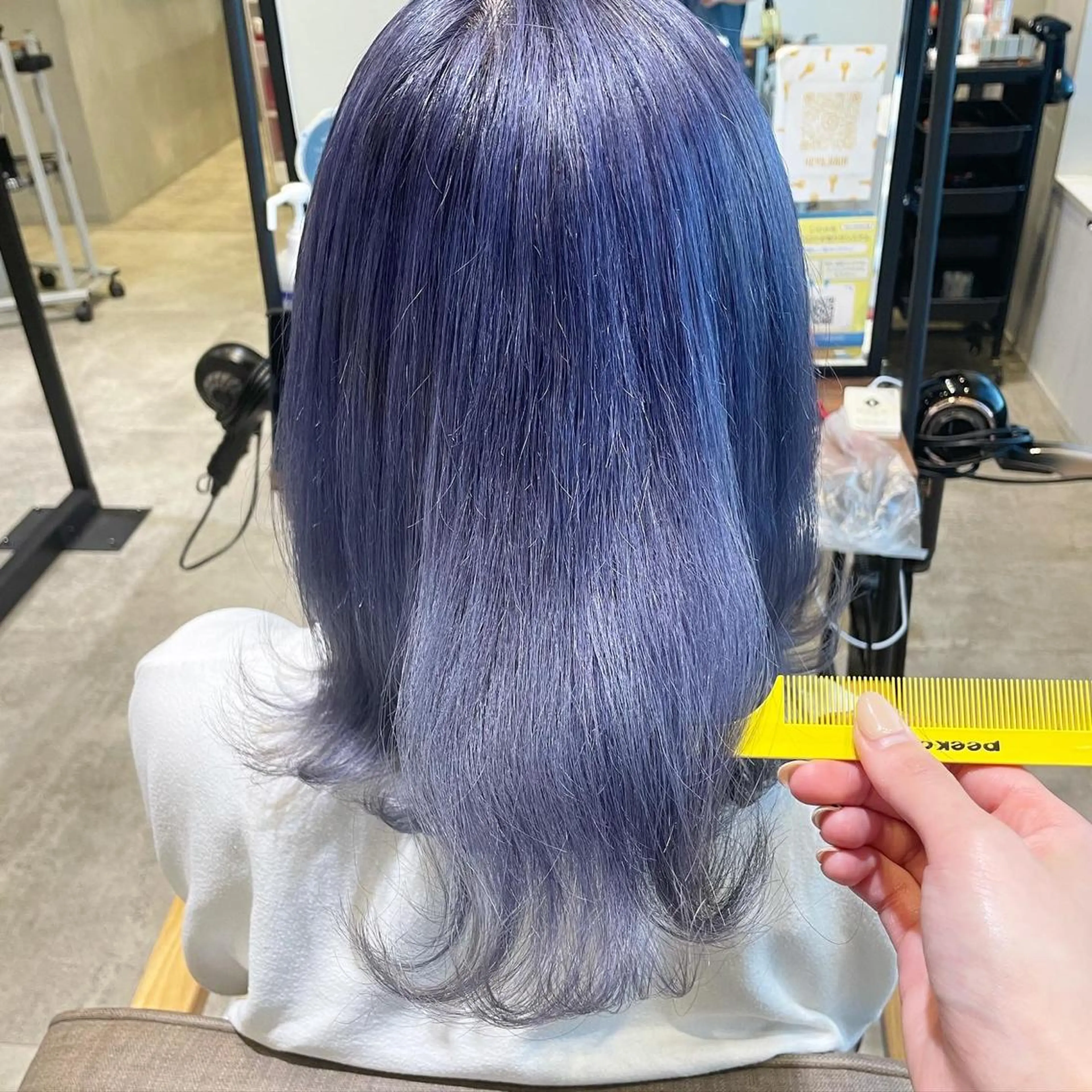 ショート パープルカラー Agu hair aina いわき2号店【アイナ】所属・真 美のマツエク・マツパデザイン