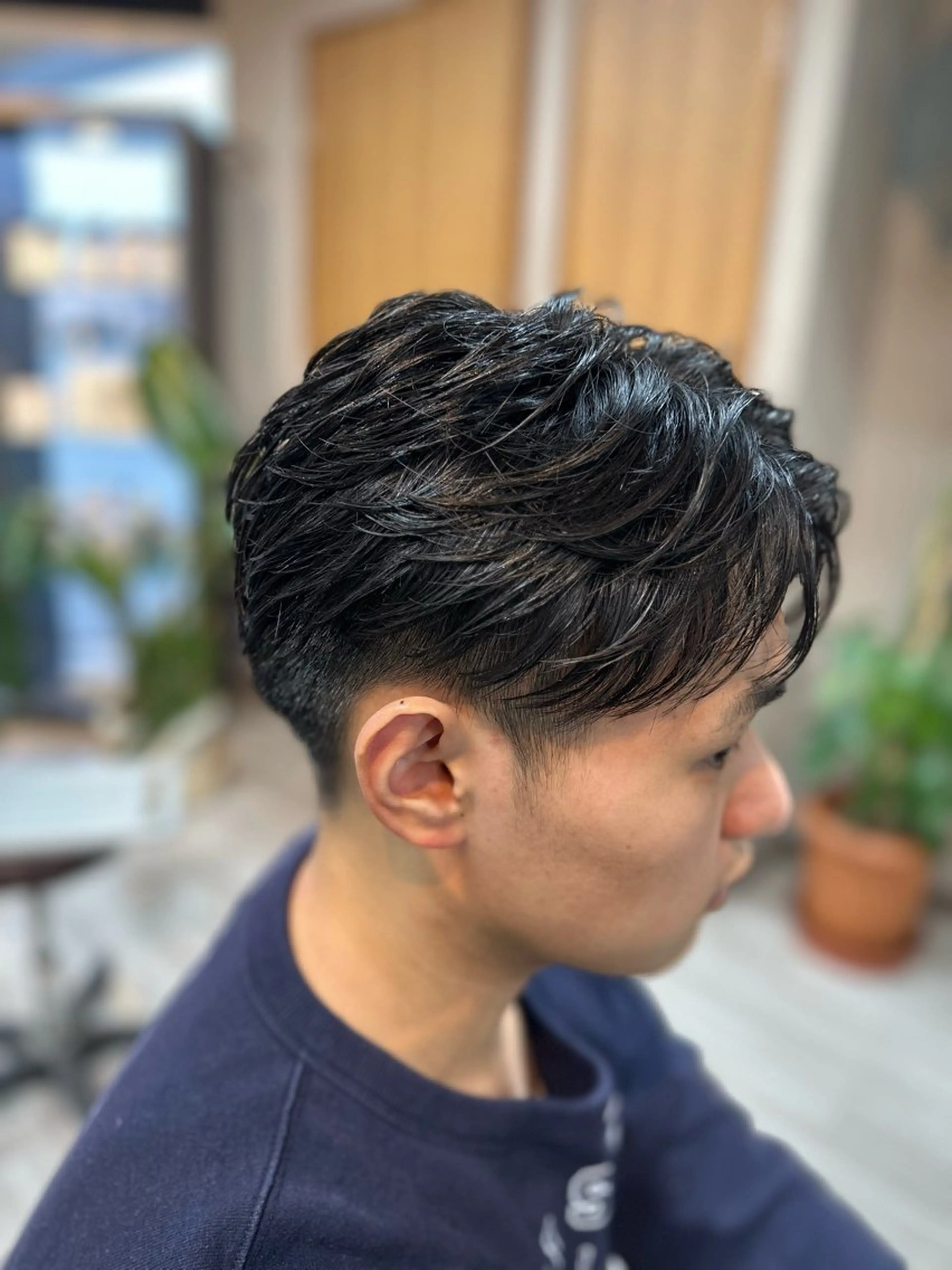 メンズ フェザーパーマ メンズパーマ カット 縮毛矯正 arika　オケシ リョウダイのヘアスタイル