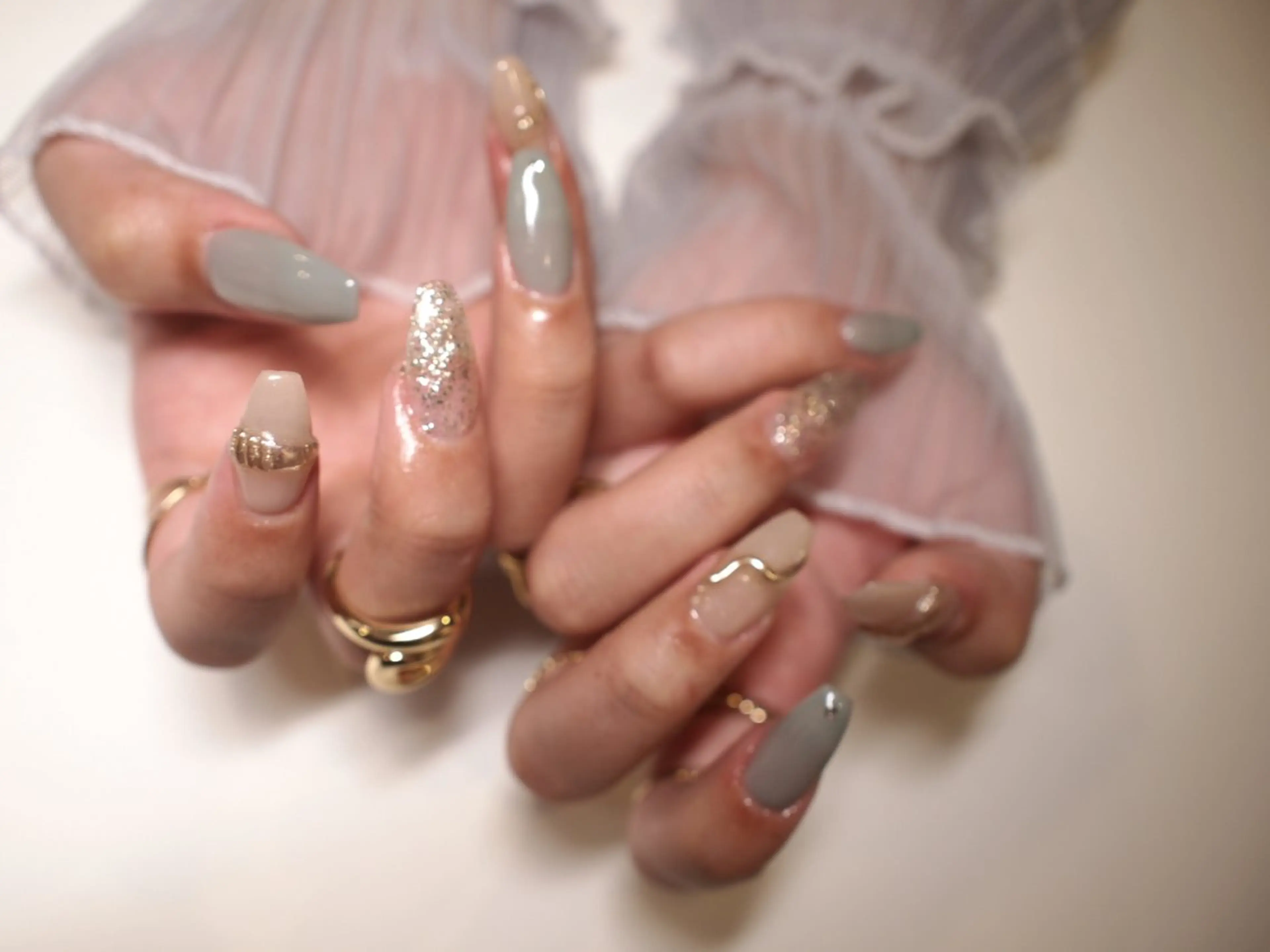 ネイル ニュアンスネイル 【ＯＲＧＡＮ】 nailのネイルデザイン