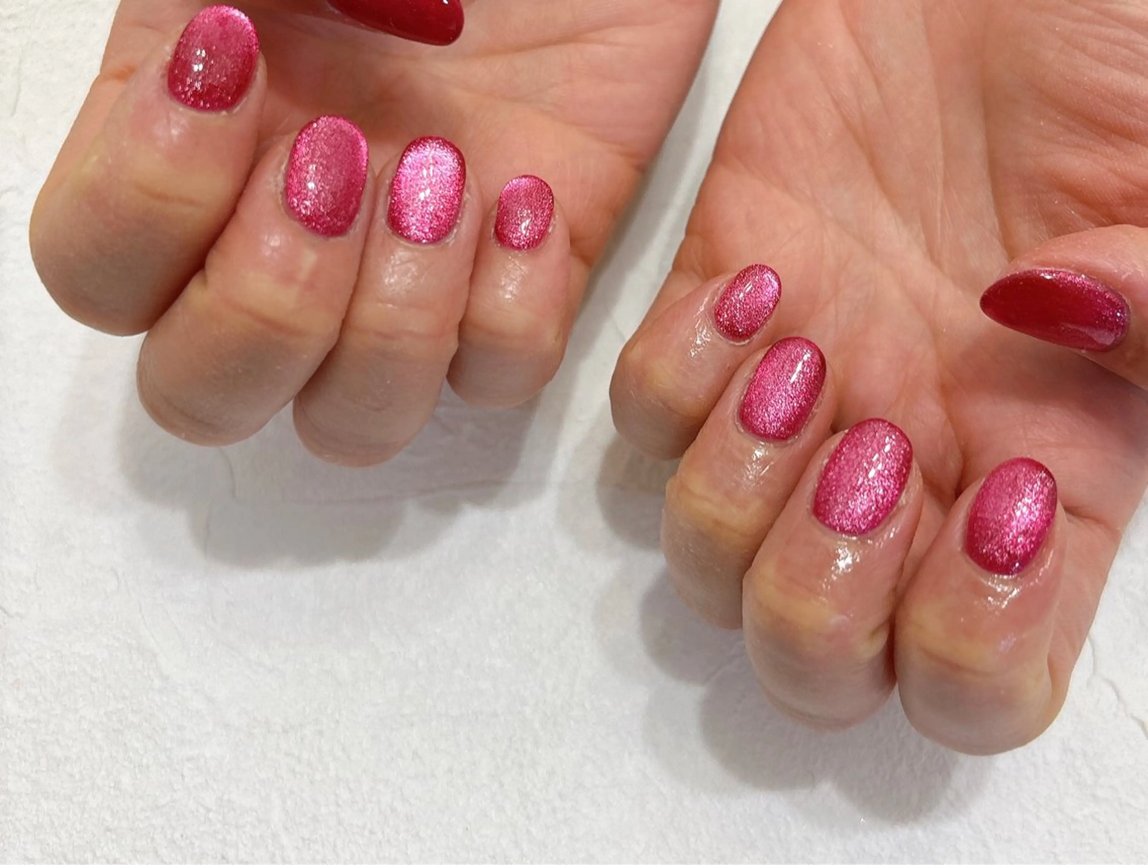 ネイル オーロラネイル フットネイル フレンチネイル ジェルネイル 韓国ネイル Mogu nail 二子玉川のネイルデザイン