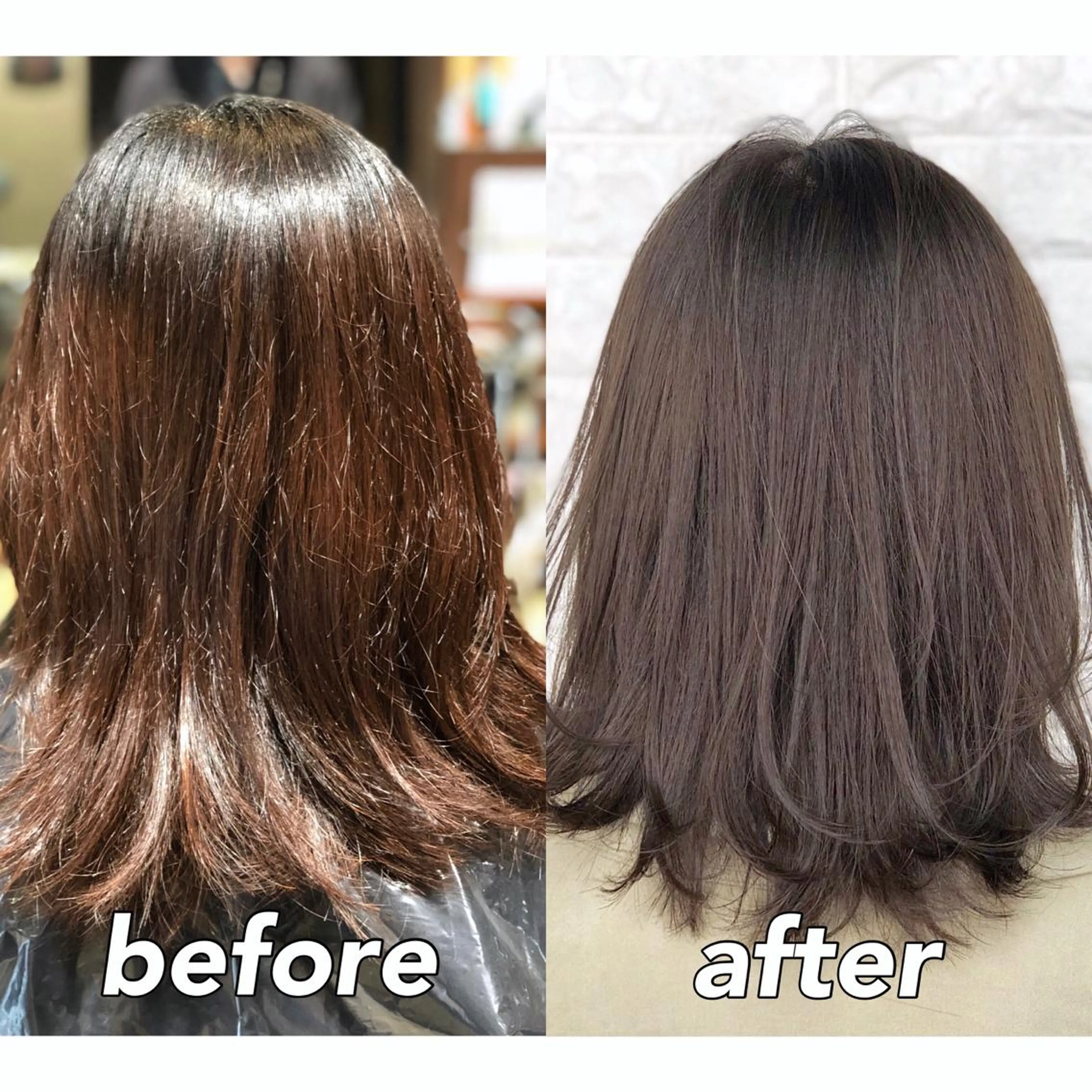 ミディアム カラー ブラウンカラー 透明感カラー KIZU 髪質改善 オカルト怪談のヘアスタイル