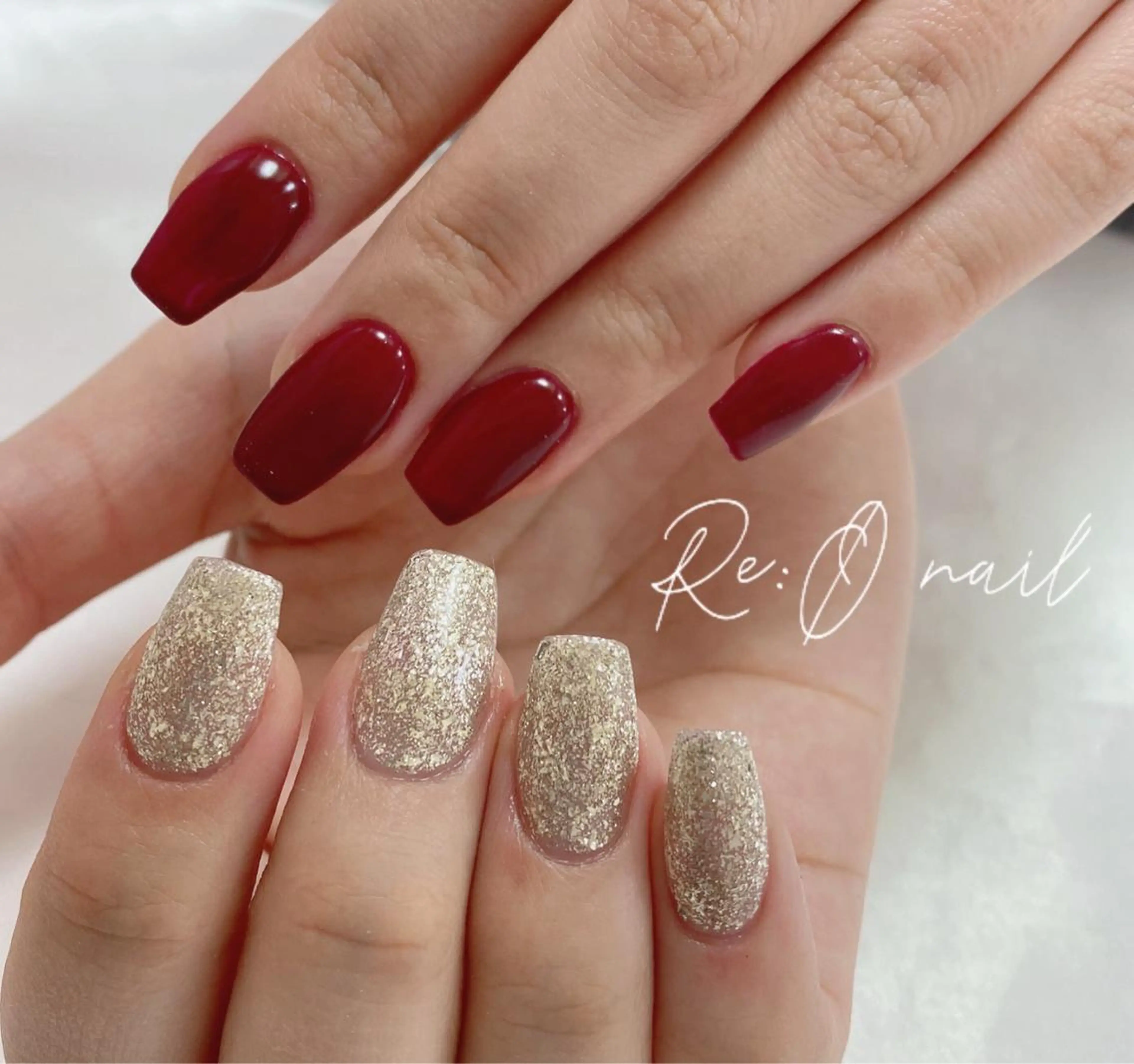 ネイル 冬ネイル ハンドネイル Re:Ø nail 🩵TSUJIのネイルデザイン