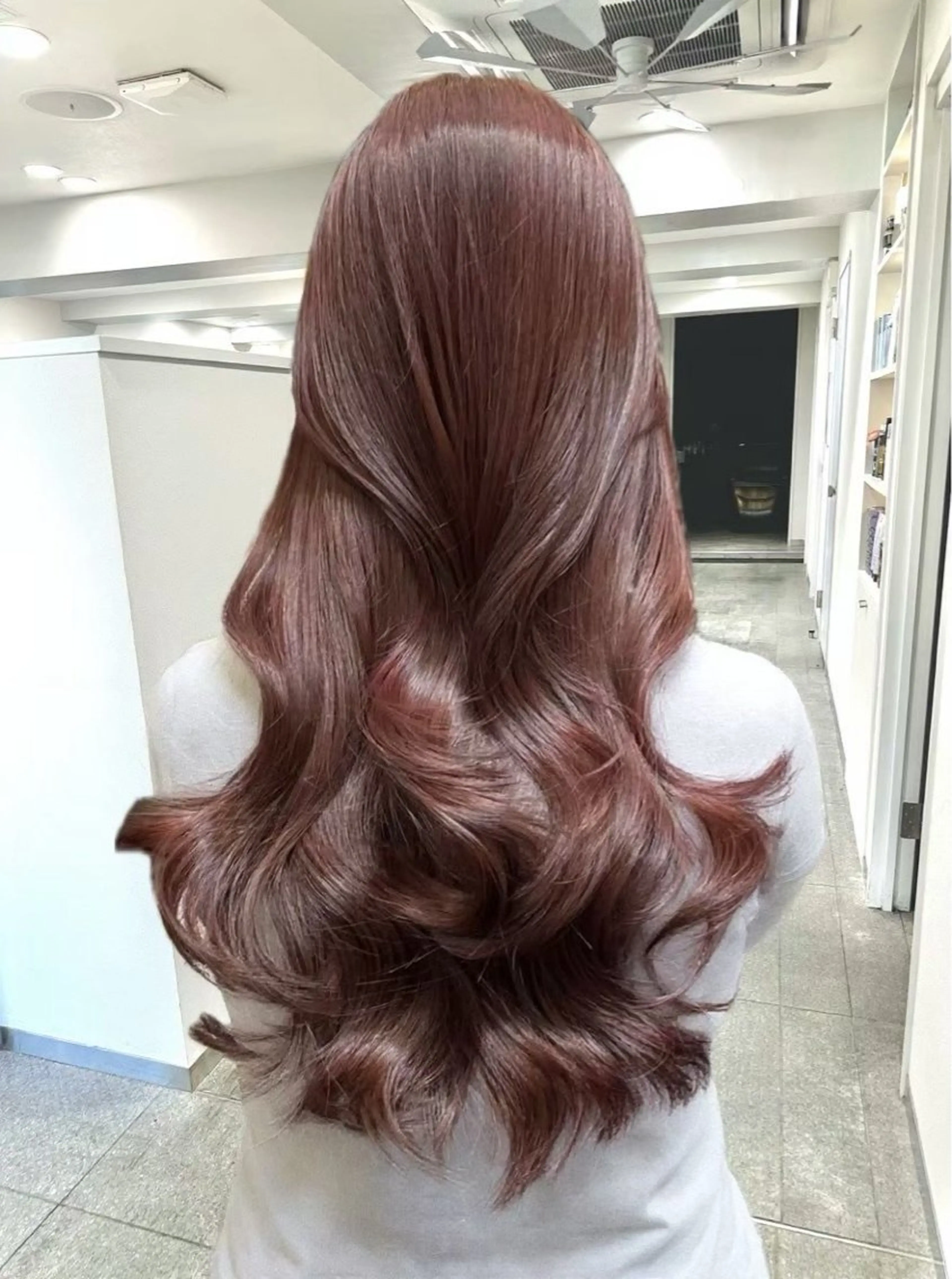 ロング パーマ 韓国風ヘア レイヤーカット 縮毛矯正 ストレートパーマ カット 縮毛矯正 トリートメント nex  the salon vlow所属・【韓国×美髪】 ANRIのヘアスタイル