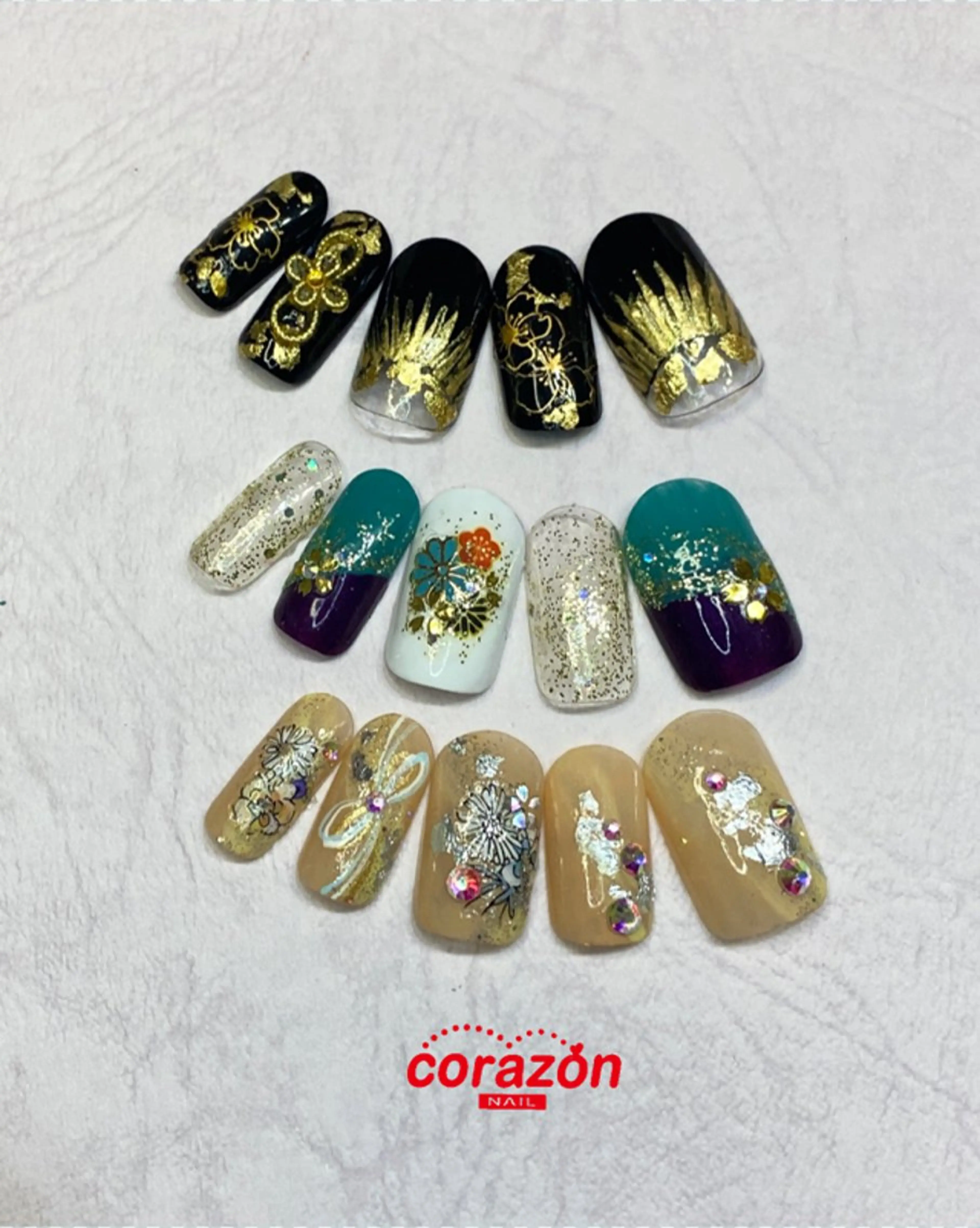 ネイル アートネイル 成人式 ジェルネイル corazon所属・ネイリスト aicoのネイルデザイン