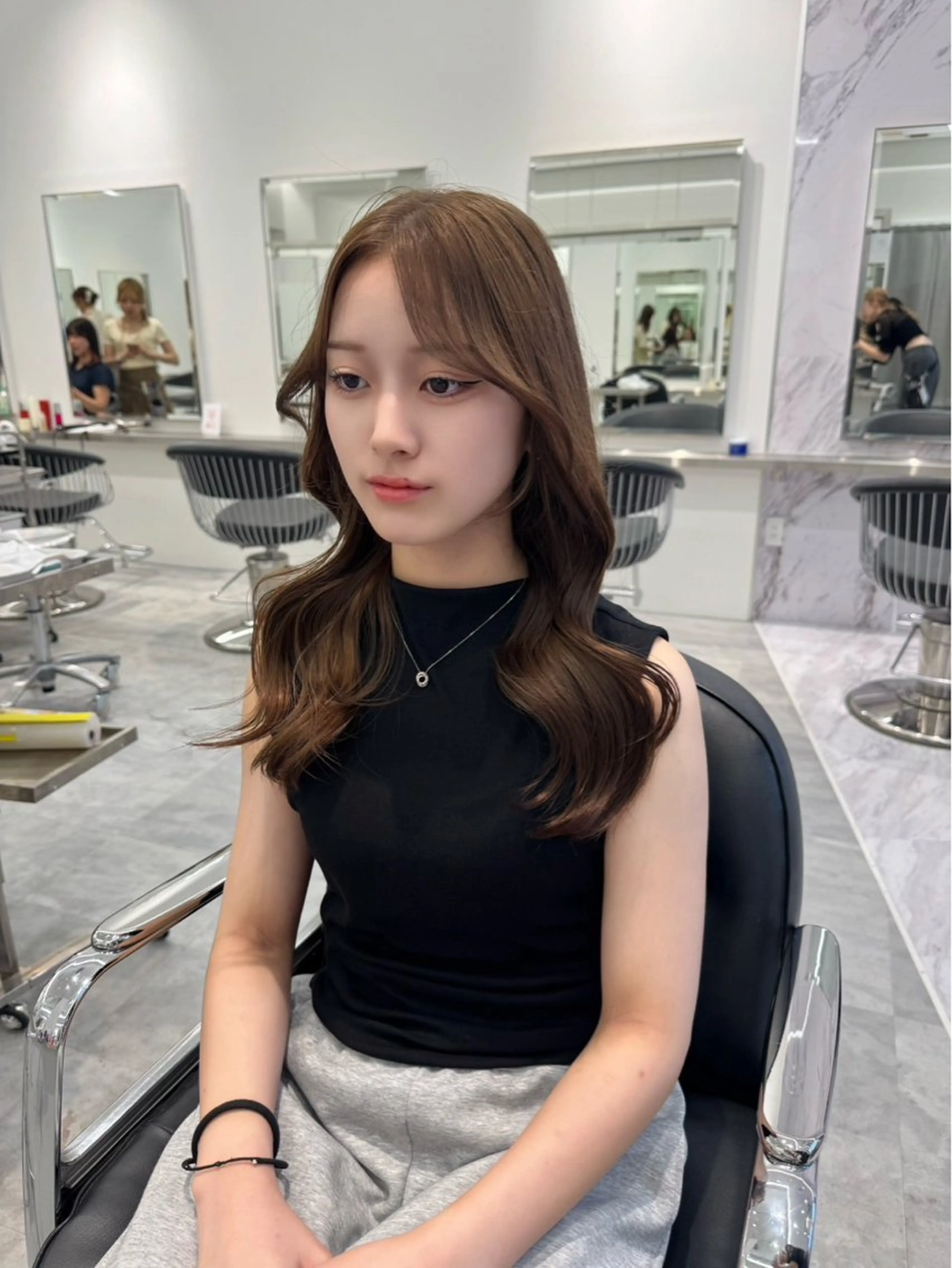 ロング カラー ヘアカラー ParveMix🍀 藤原愛未のヘアスタイル