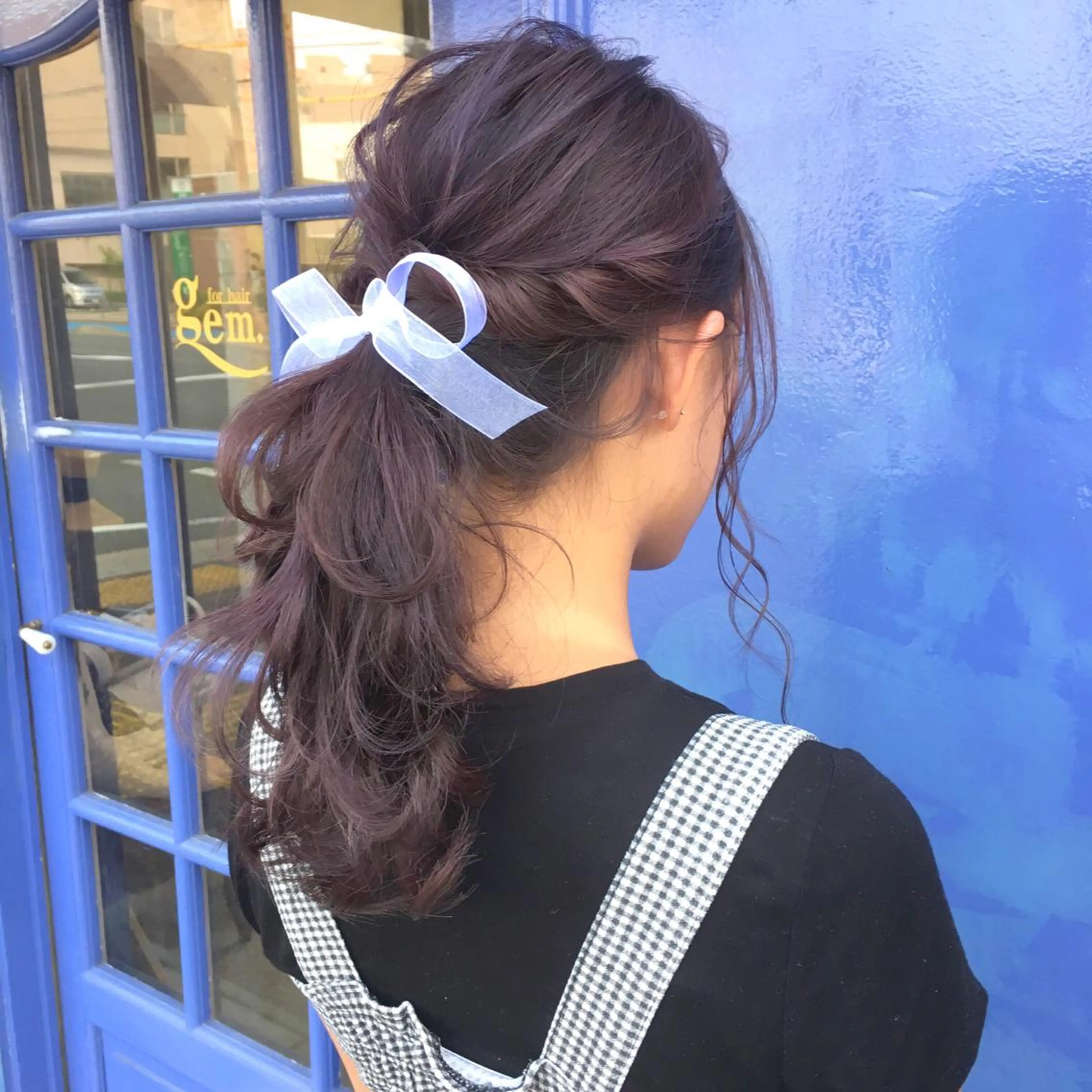 セミロング カラー ヘアアレンジ パープルカラー autre所属・大久保 ひでなりのヘアスタイル