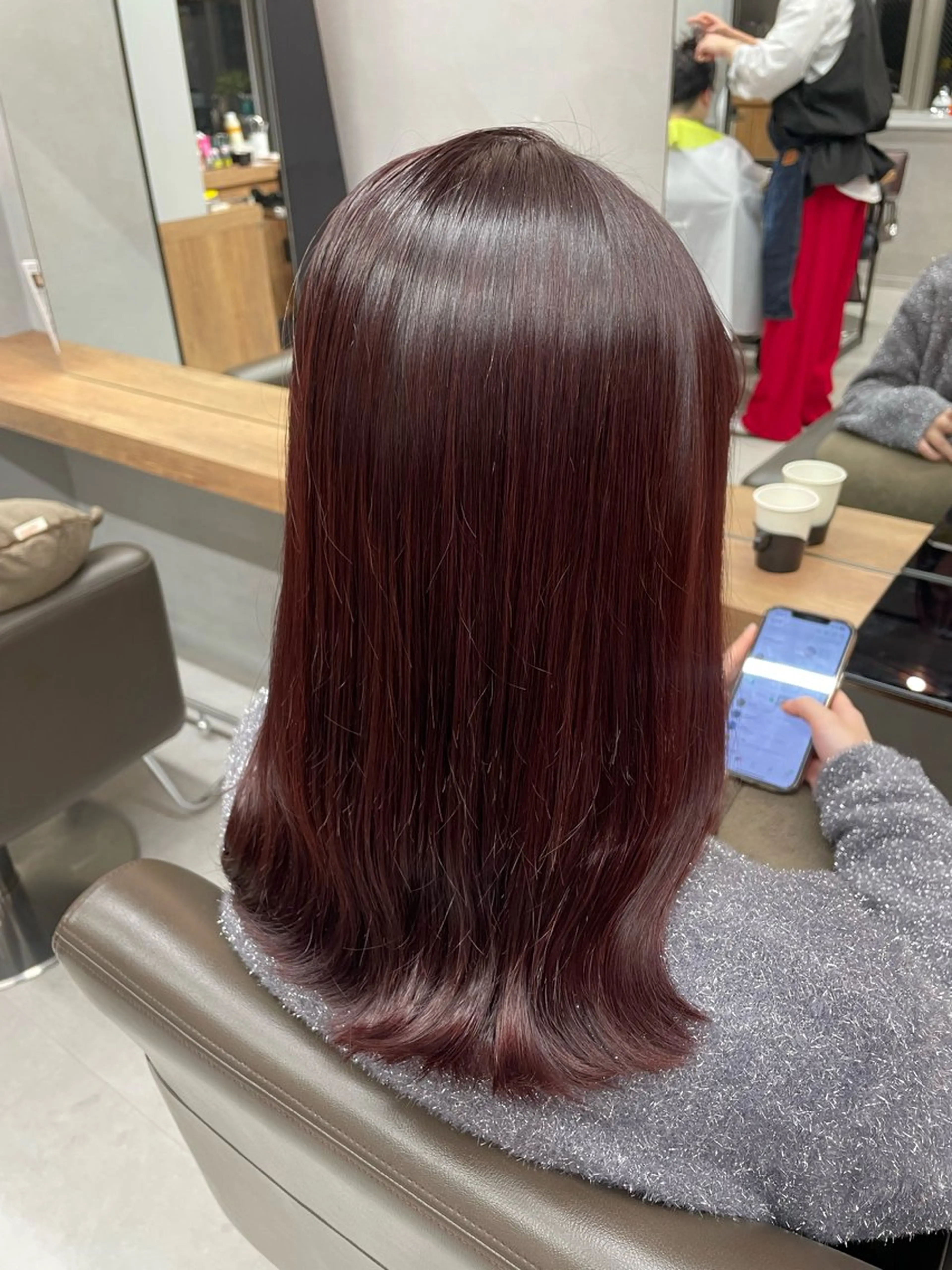 ロング カラー カット ヘアカラー トリートメント ヘッドスパ ヘアセット 暖色カラー ❤️‍🔥REIRIのヘアスタイル