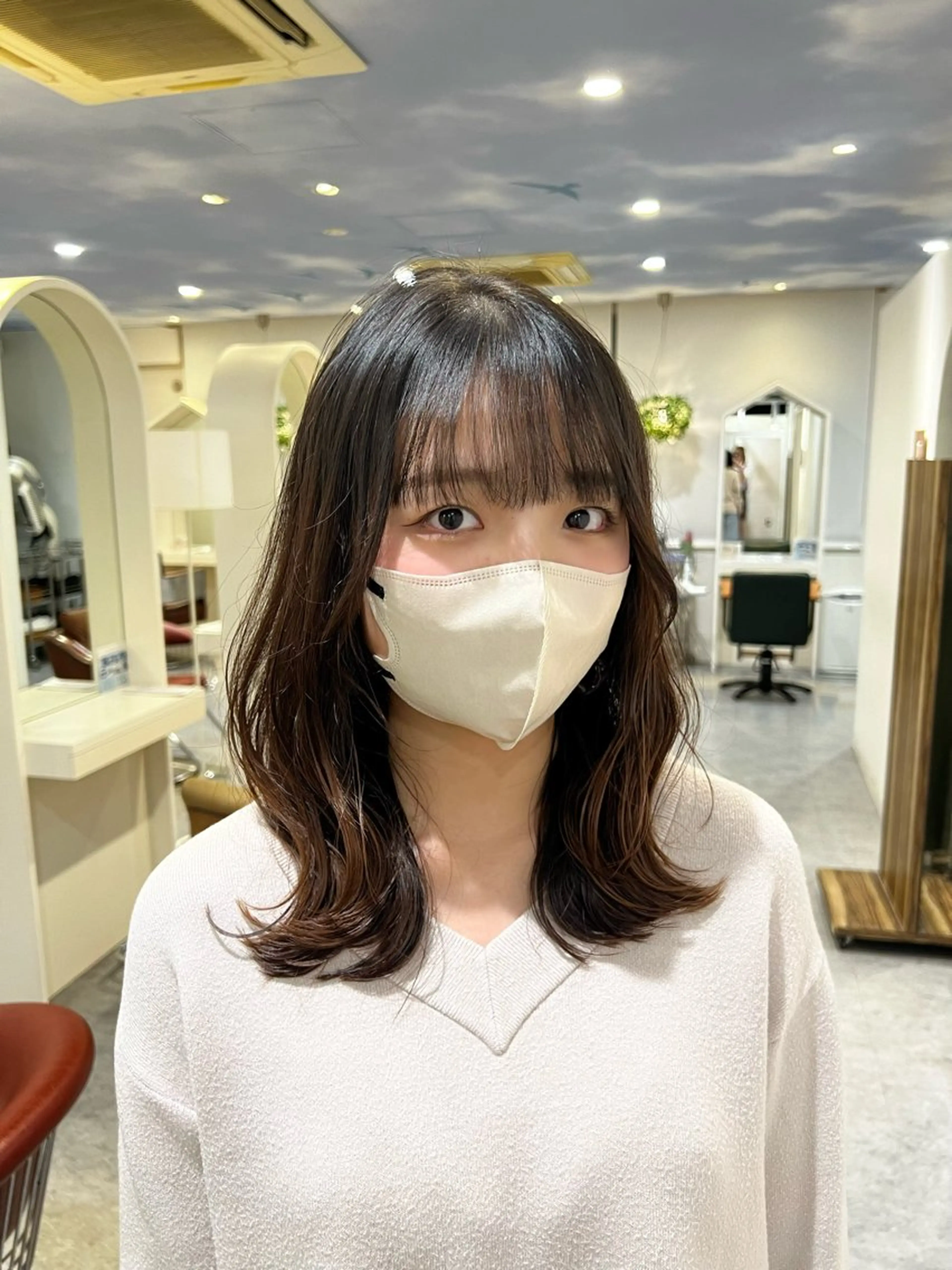 セミロング レイヤーカット Aman  D'or所属・ショート/ボブ/東 千耀のヘアスタイル