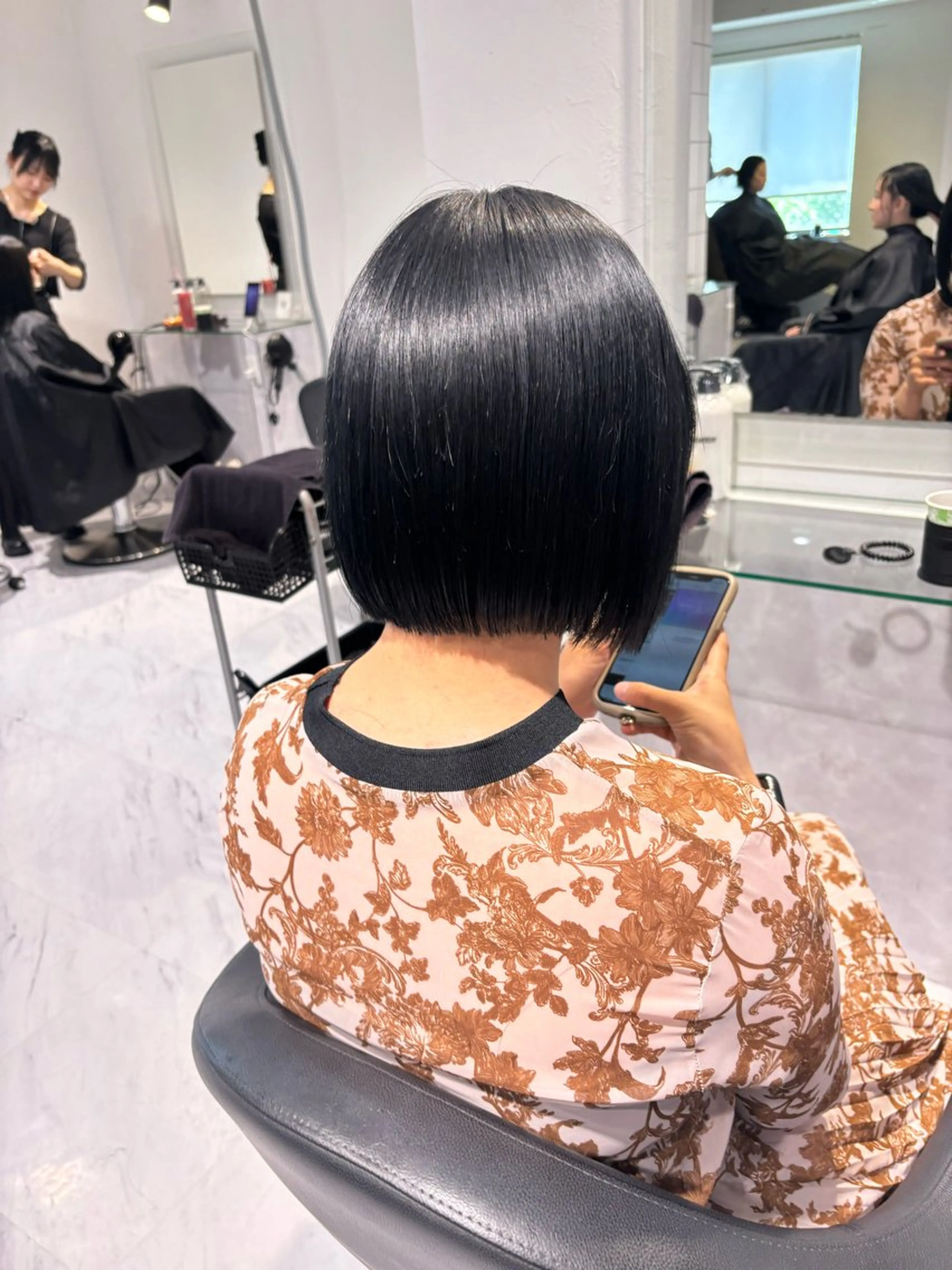 ショート カラー カット ヘアカラー トリートメント ヘッドスパ ヘアセット 表参道♡暗髪^ྀི 艶カラー♡アユミのヘアスタイル