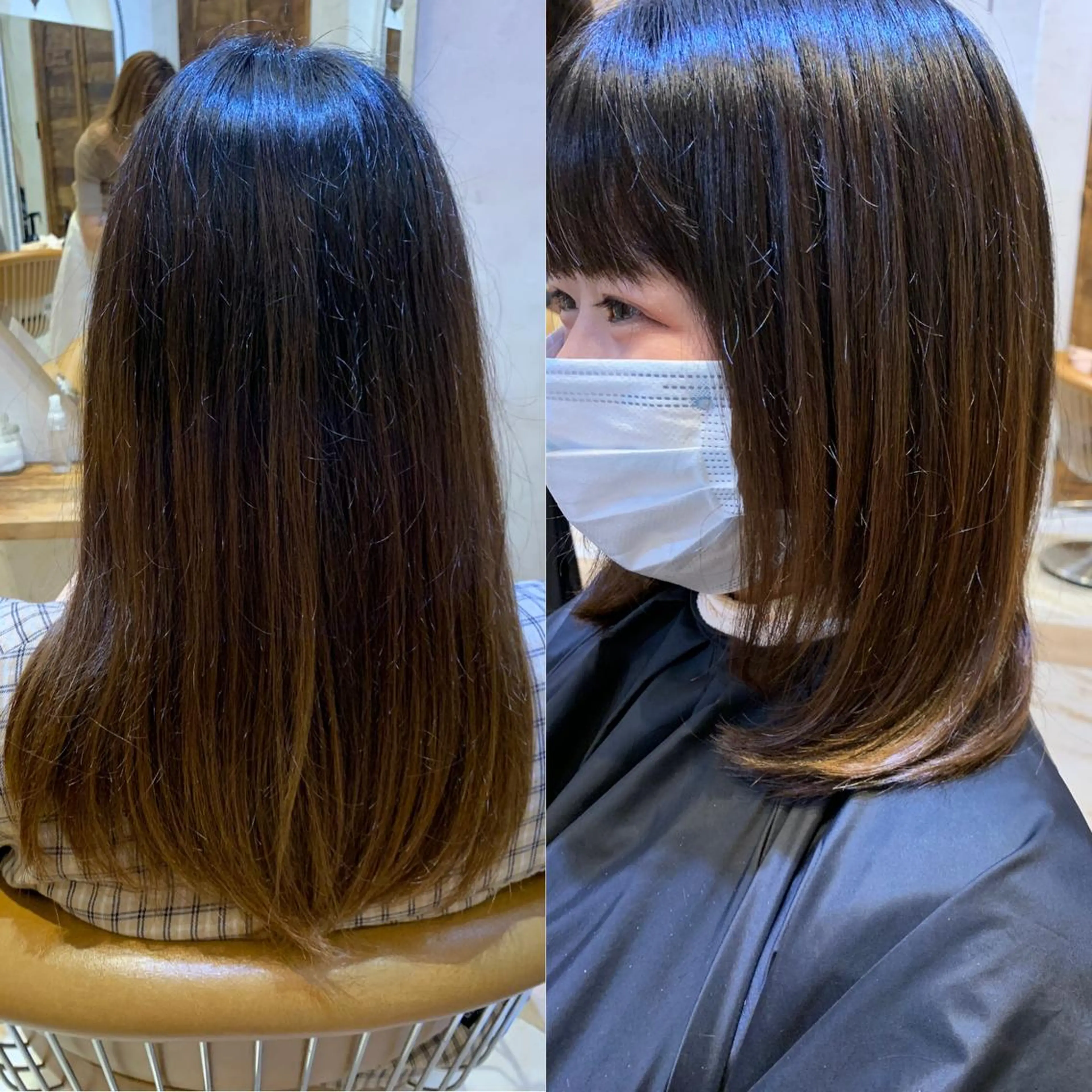 ミディアム レイヤーカット 韓国ヘア/髪質改善 /Harunaのヘアスタイル