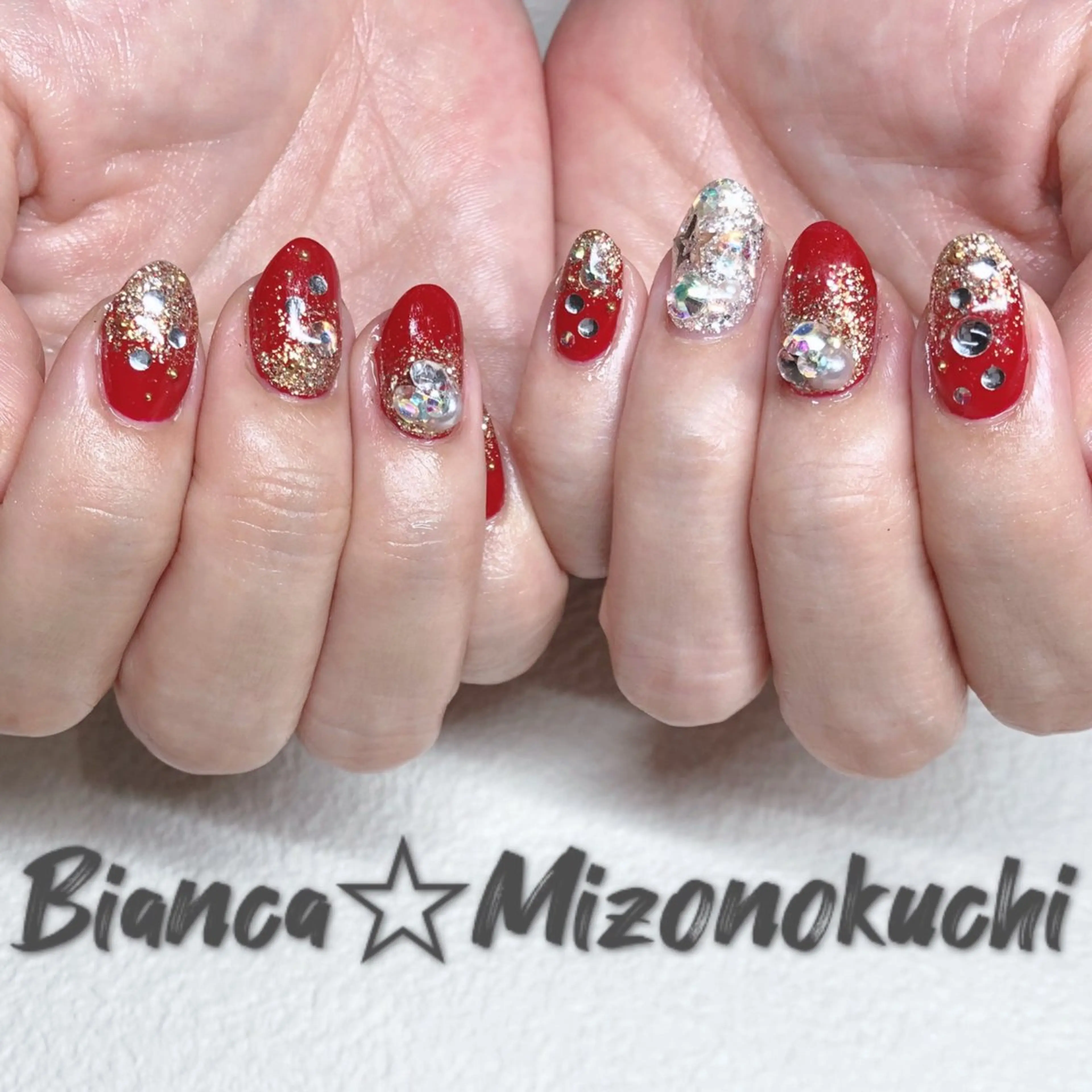 ミディアム ハンドネイル Bianca 溝の口 ASANOのネイルデザイン