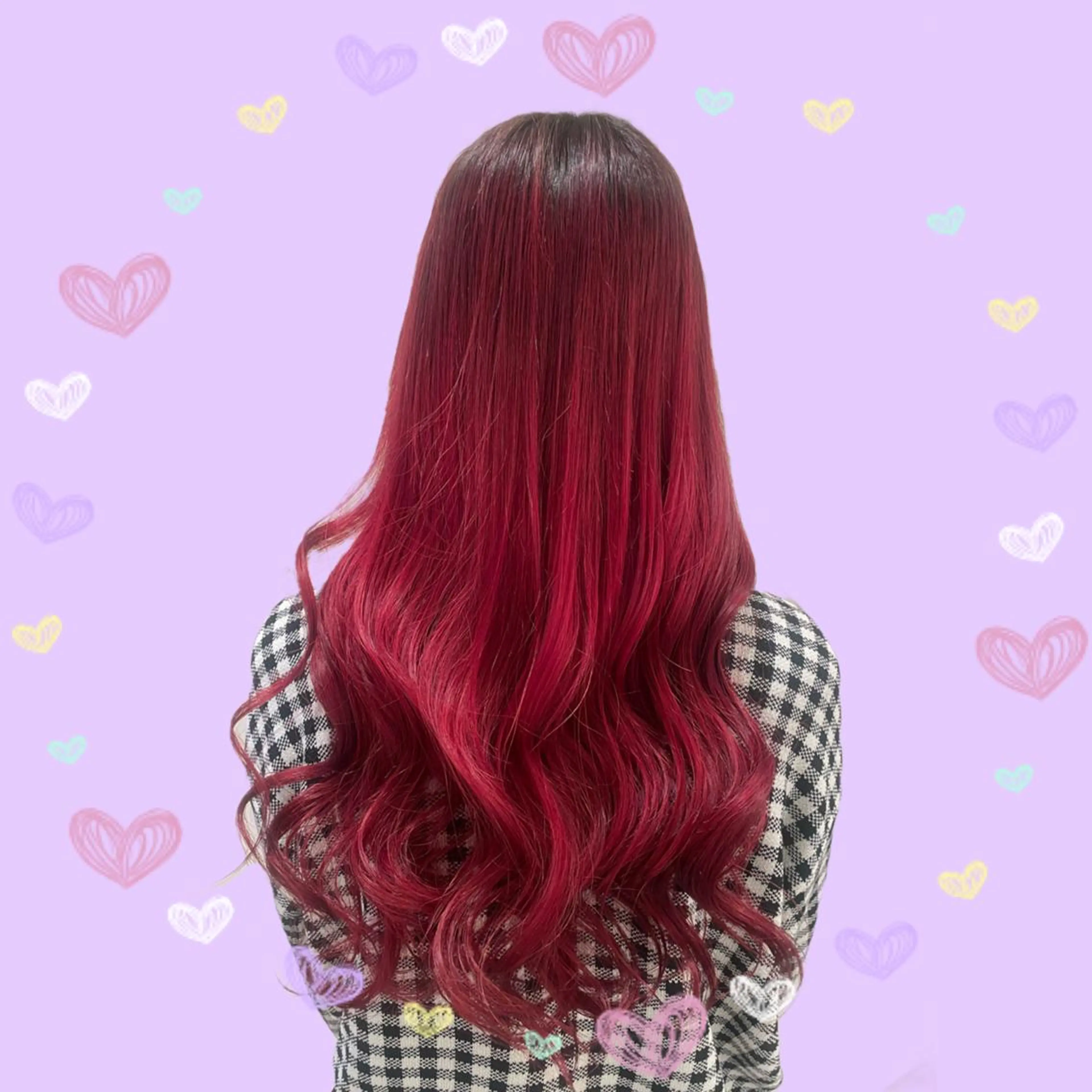 ロング カラー ヘアアレンジ ブリーチ 縮毛矯正 ヘアカラー 🦄ブリーチ💜エク ステ💜MIU🦄のヘアスタイル