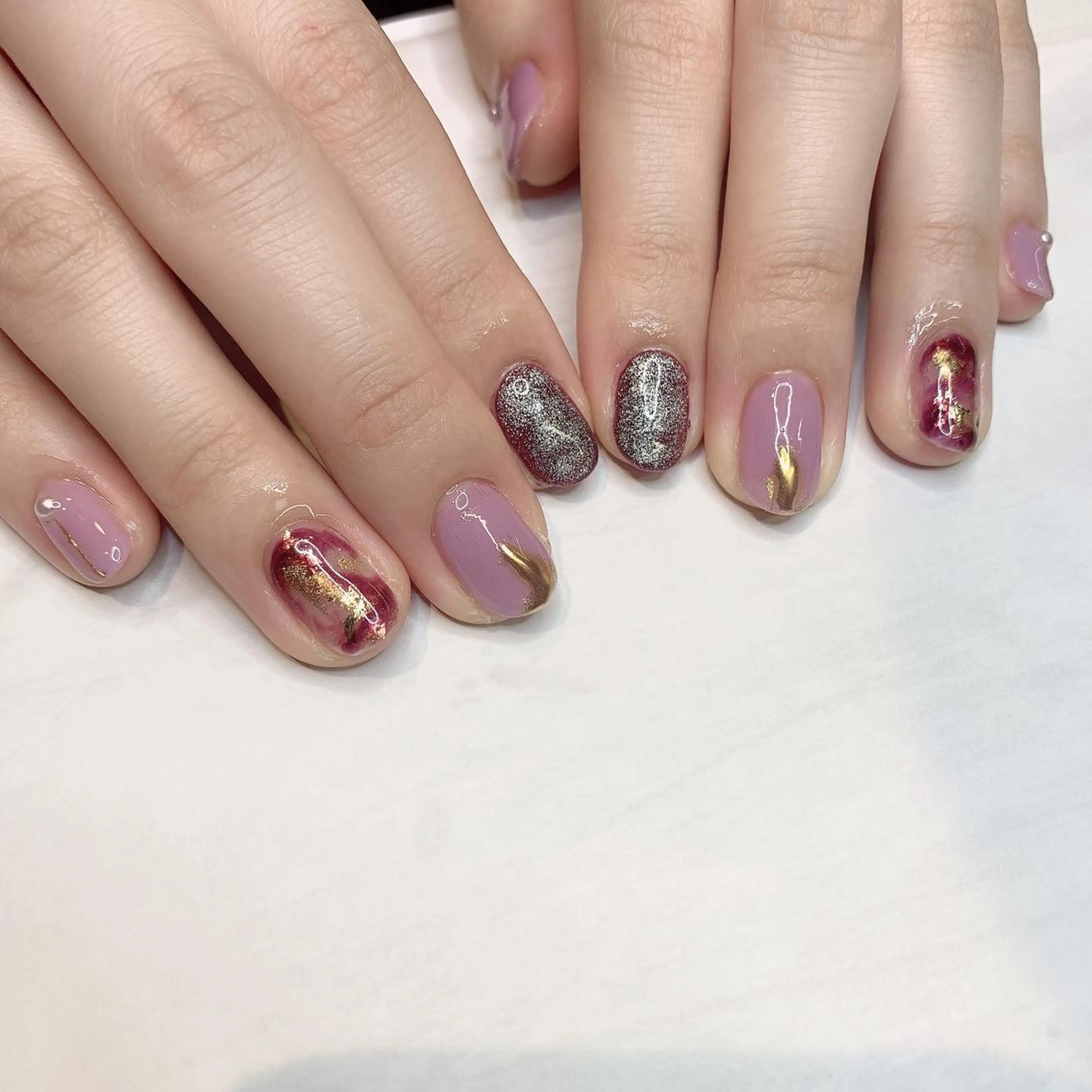 ネイル アートネイル マグネットネイル ミラーネイル ハンドネイル フットネイル Adite nailのネイルデザイン