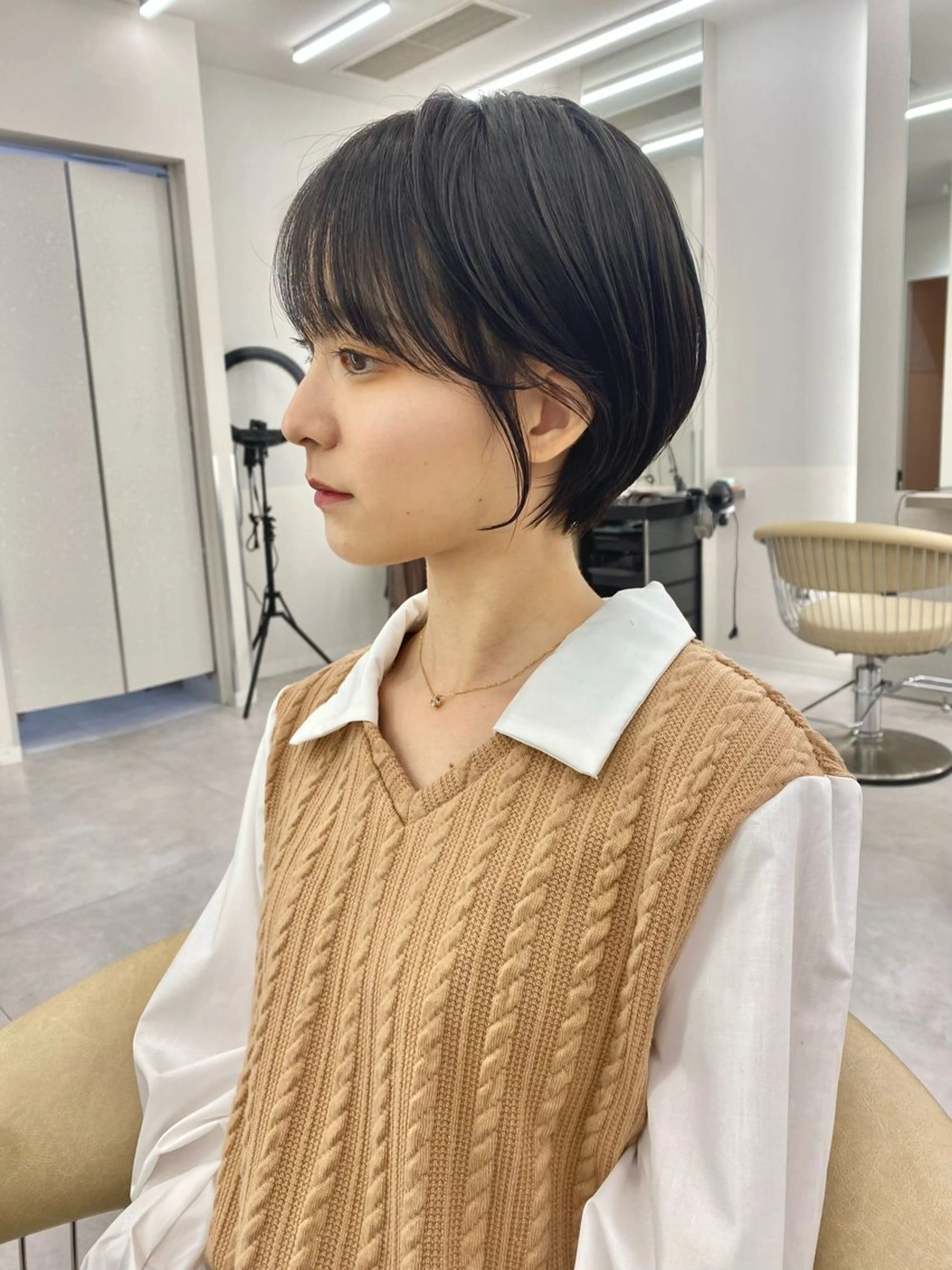 ショート カラー ショートヘア 小顔カット 木原良 (キハラ リョウ)のヘアスタイル