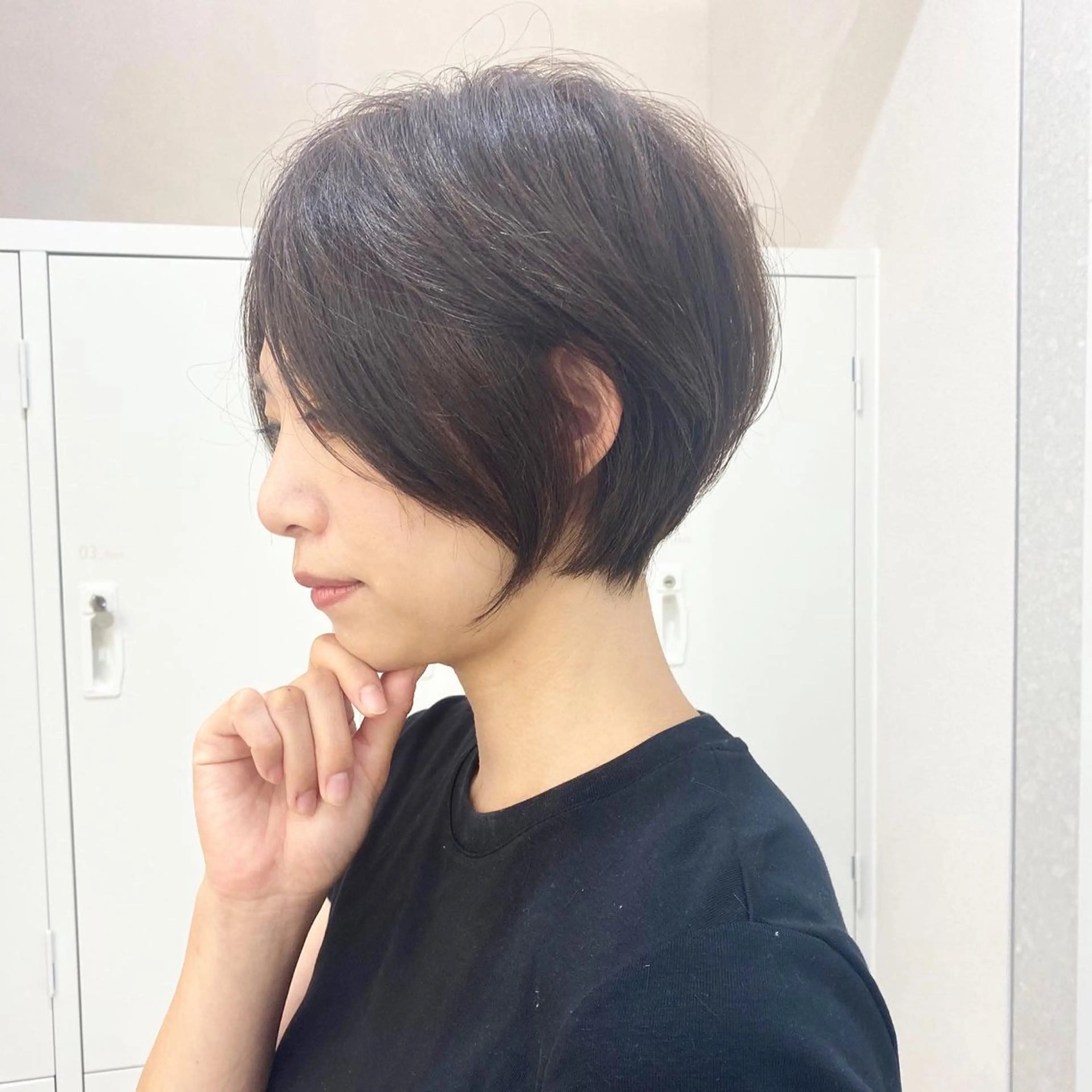 ショート カラー ショートボブ ショートレイヤー ハンサムショート ボブ 髪質改善 カット ヘアカラー トリートメント ヘッドスパ 木原良 (キハラ リョウ)のヘアスタイル