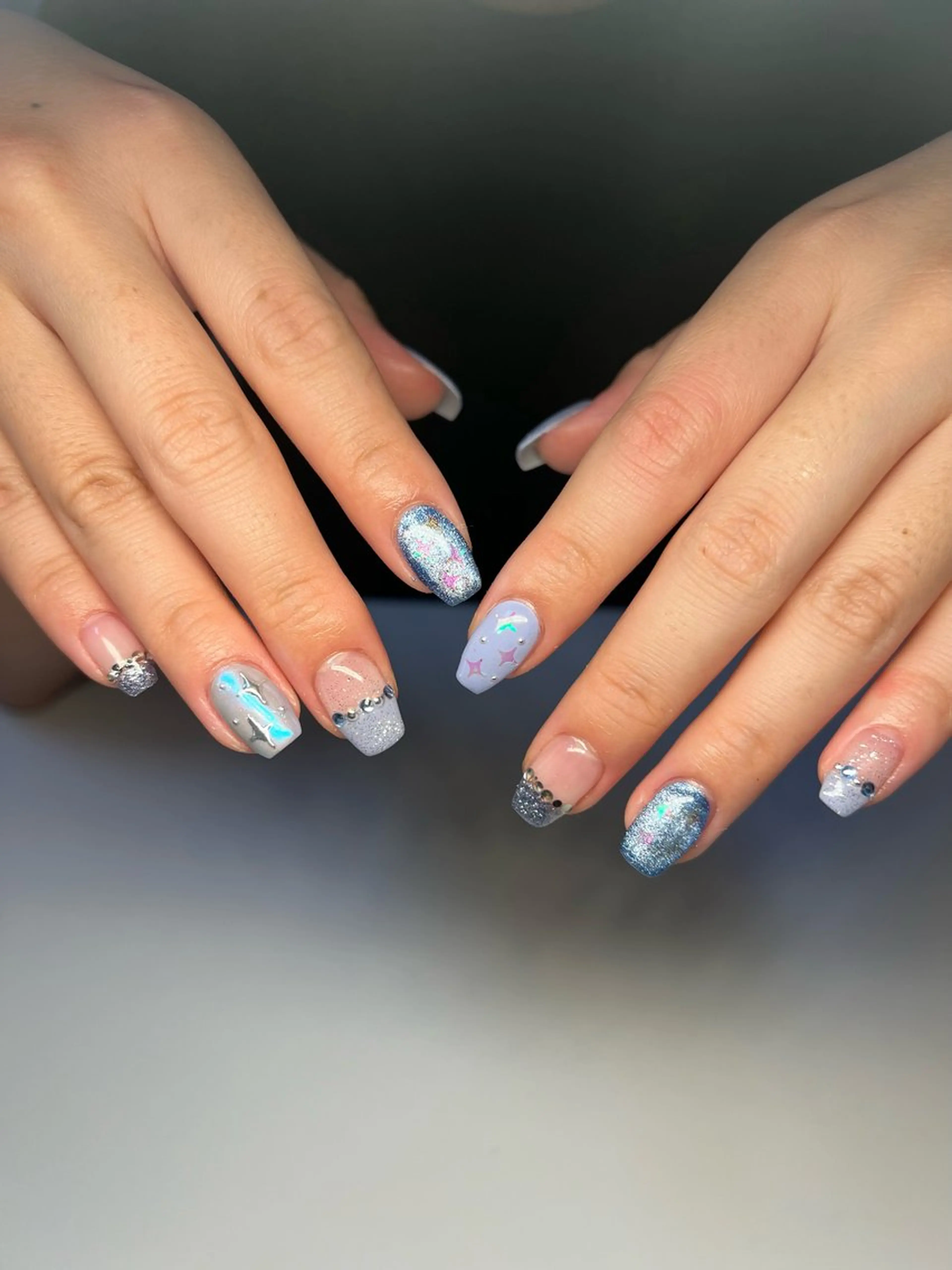 ネイル ハンドネイル m.nail/ 🐄💛🧡❤️のネイルデザイン