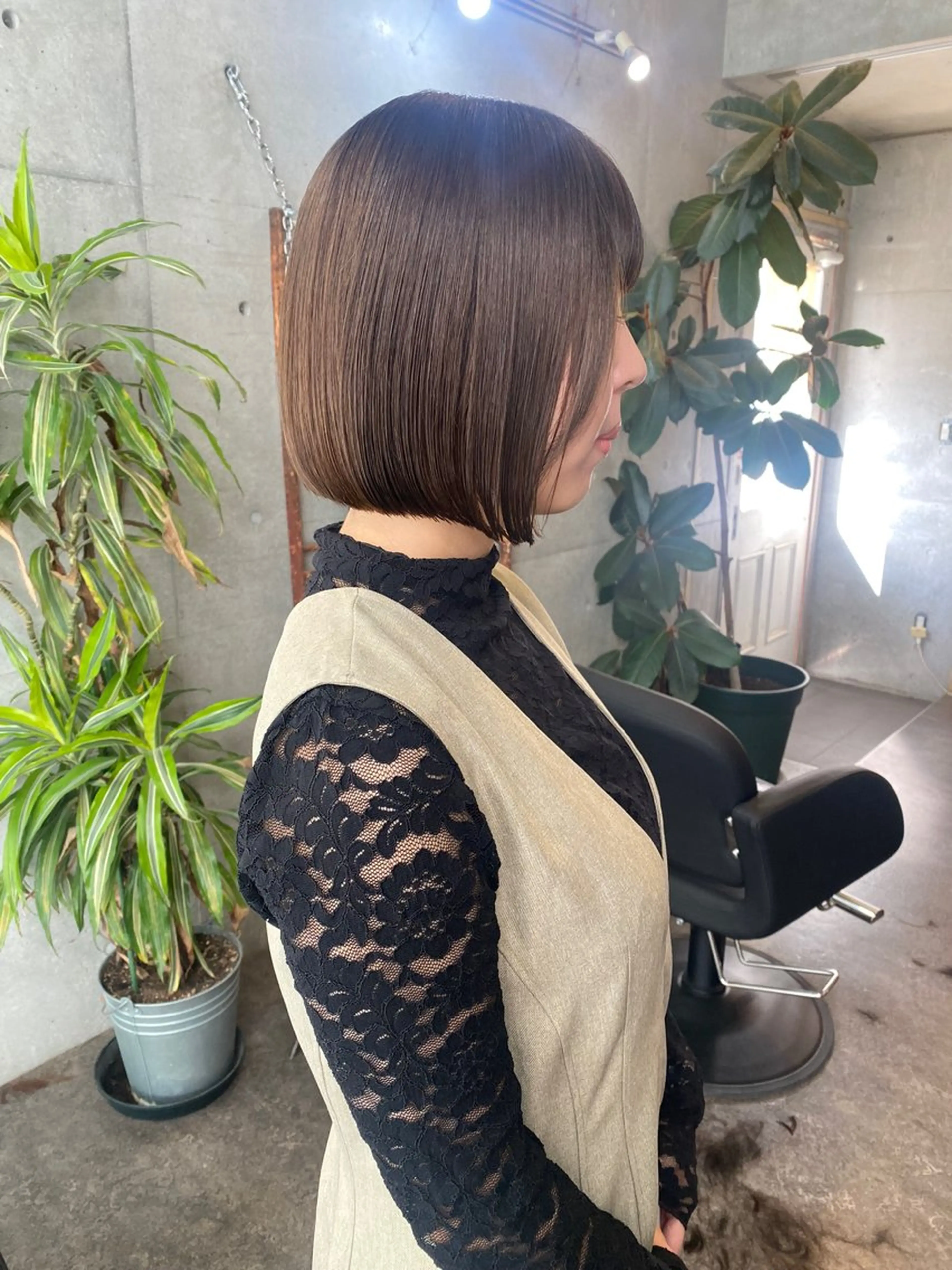 ショート ヘアカラー トリートメント ヘッドスパ モリモト サナのヘアスタイル