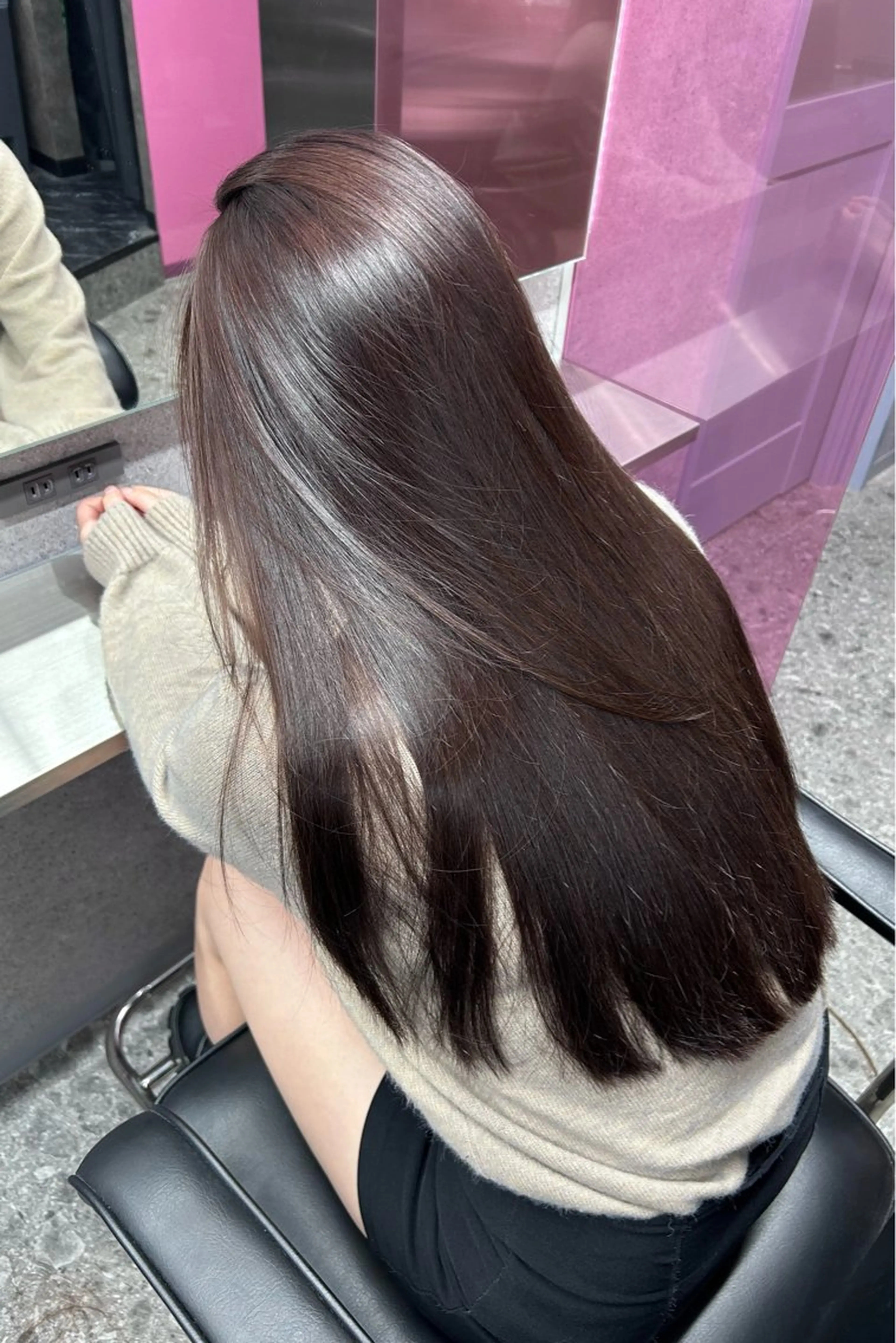 カラー ヘアカラー LANDS所属・nanaka 🤍韓国ワンホンヘアのヘアスタイル