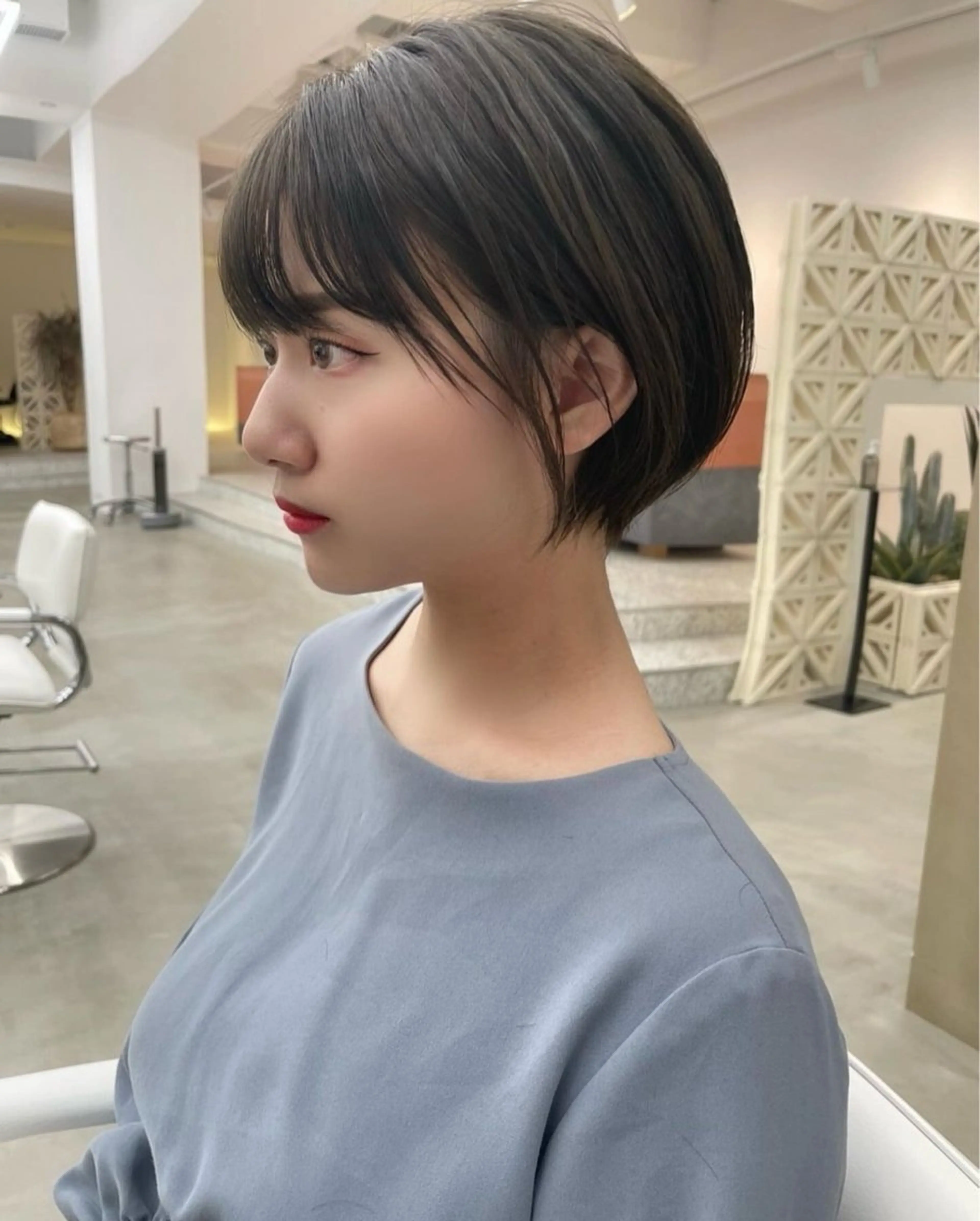 ショート カット ヘアカラー トリートメント noe tton所属・あゆな/名古屋/ ボブ/透明感カラーのヘアスタイル