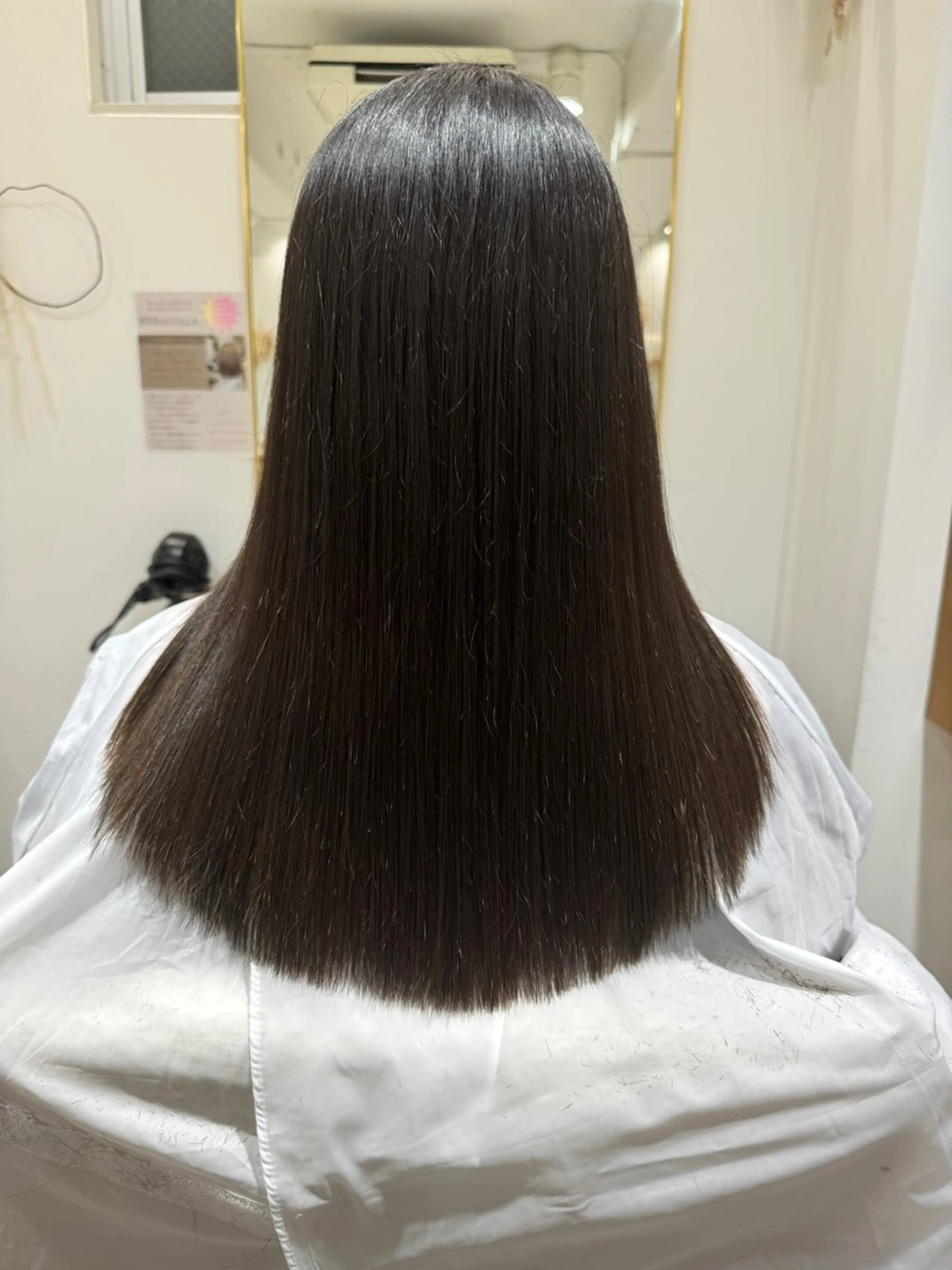 セミロング 顔周りカット 西川 明李のヘアスタイル