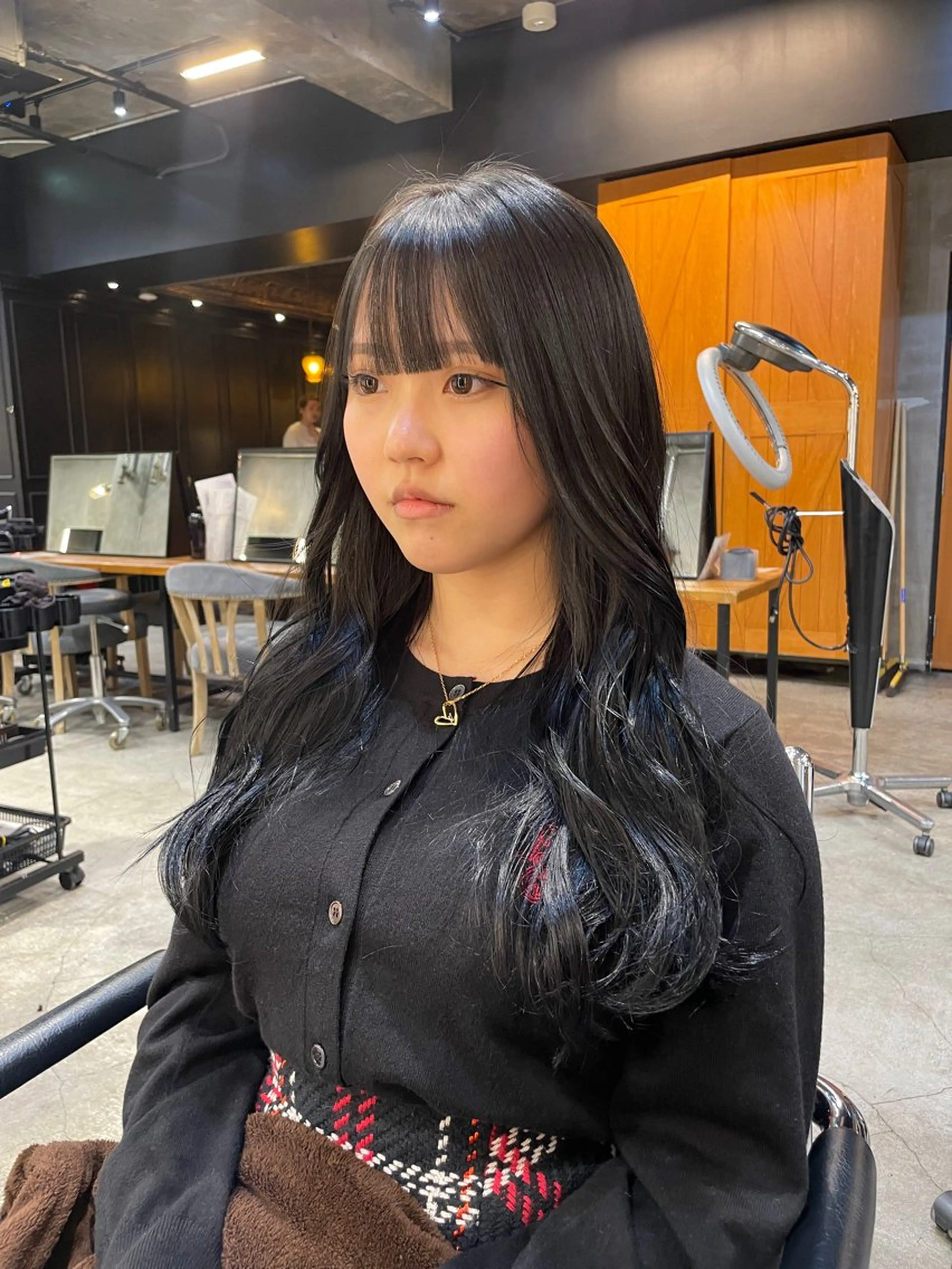 ロング カラー パーマ ヘアアレンジ カット ヘアカラー トリートメント レイヤー/ 透明感カラー/マドカのヘアスタイル