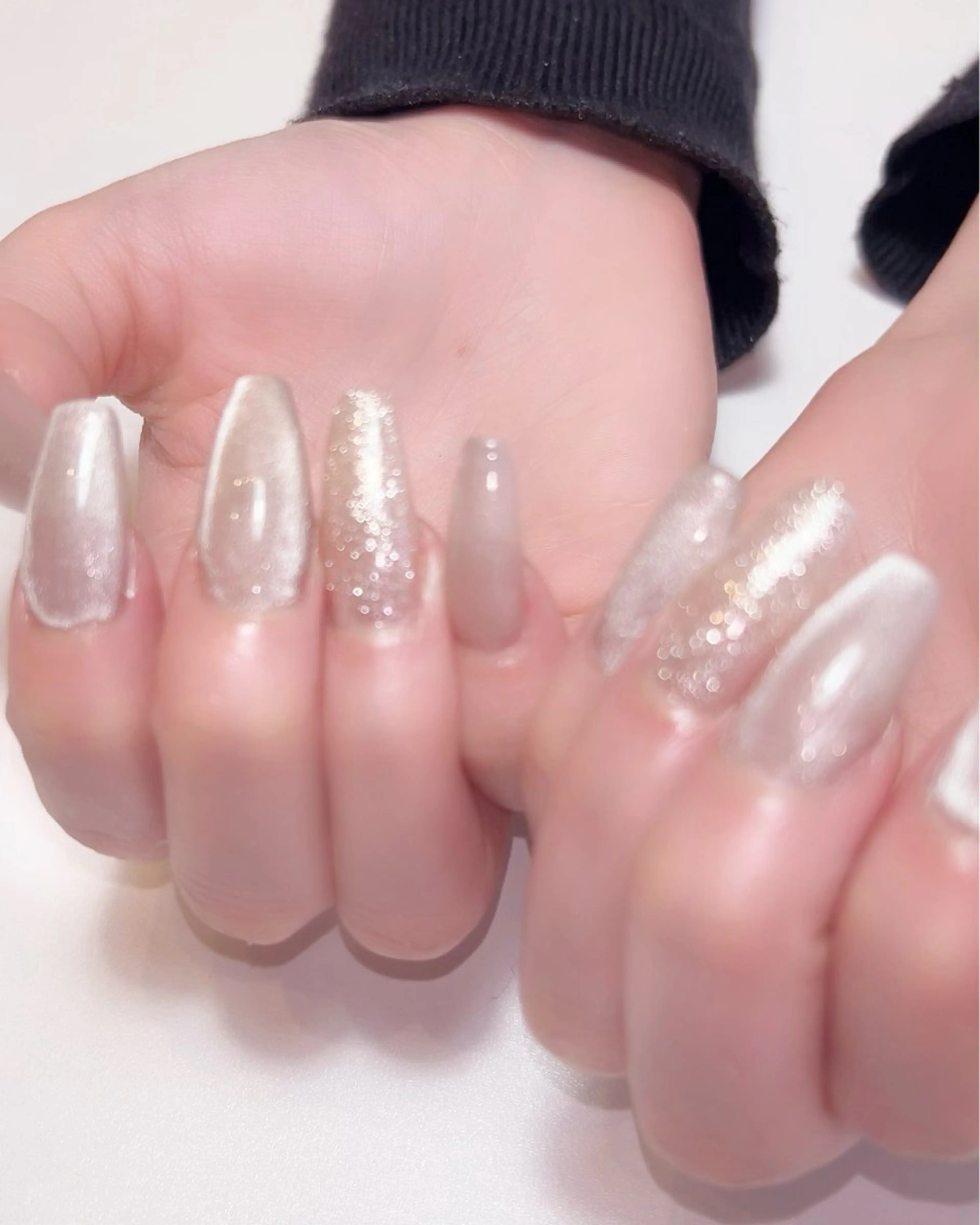 ネイル フラッシュネイル マグネットネイル ハンドネイル Peach nail 🍑kaoriのネイルデザイン