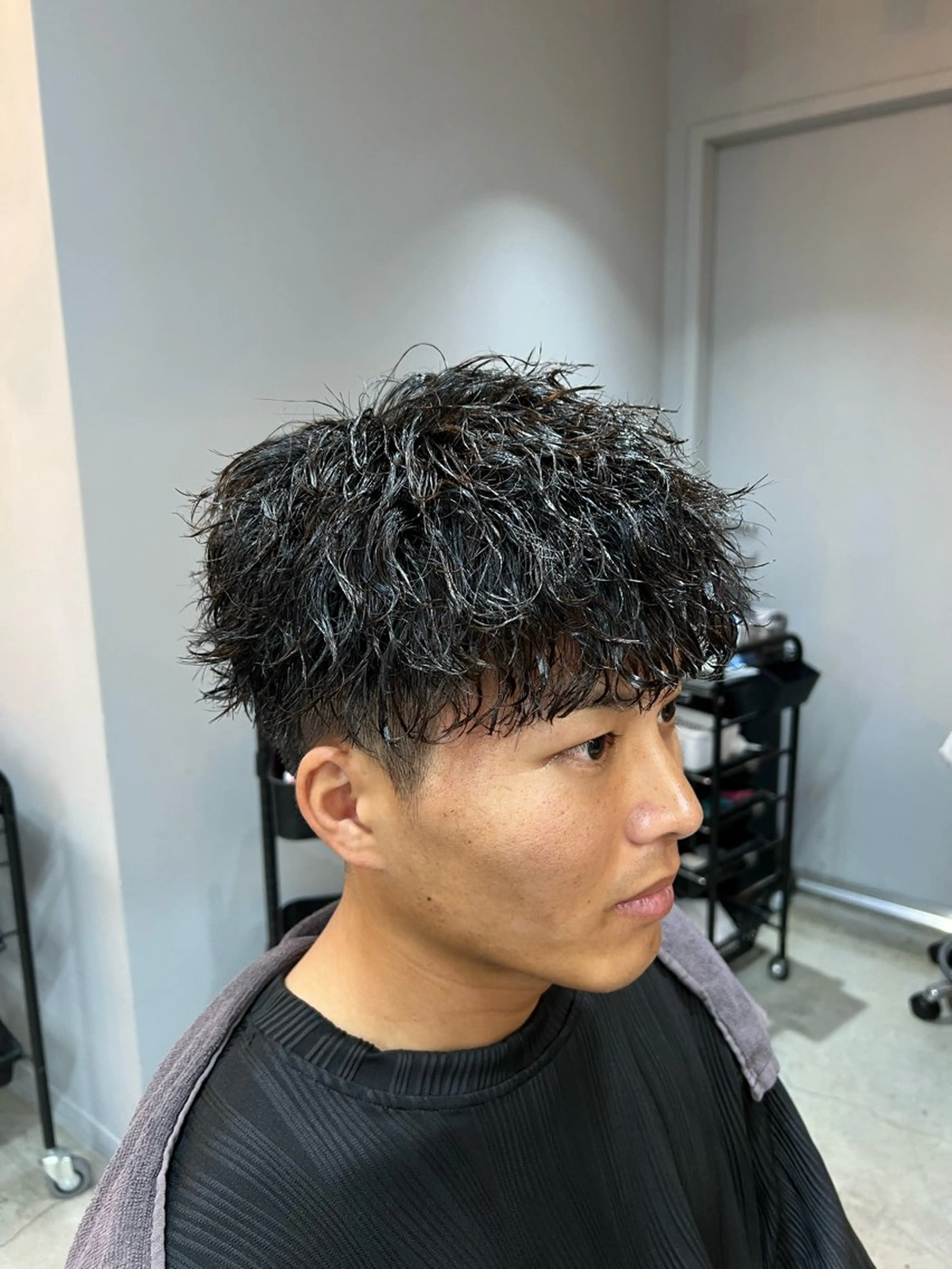 ショート パーマ メンズ メンズパーマ カット パーマ Alo所属・メンズパーマ/表参道 モントのヘアスタイル
