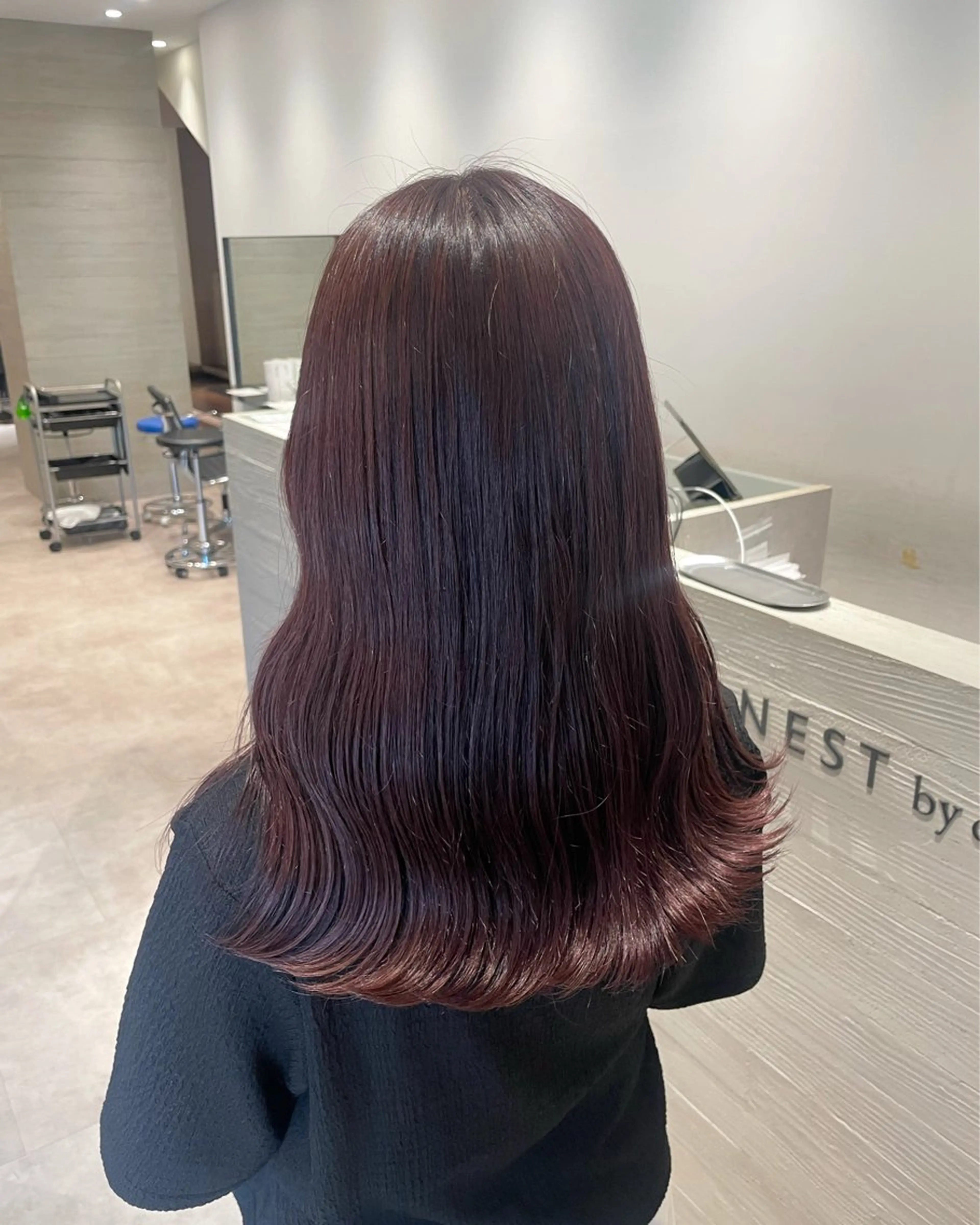 セミロング NEST by chord （ネストバイコード）所属・🤍関根 朋香🤍のヘアスタイル