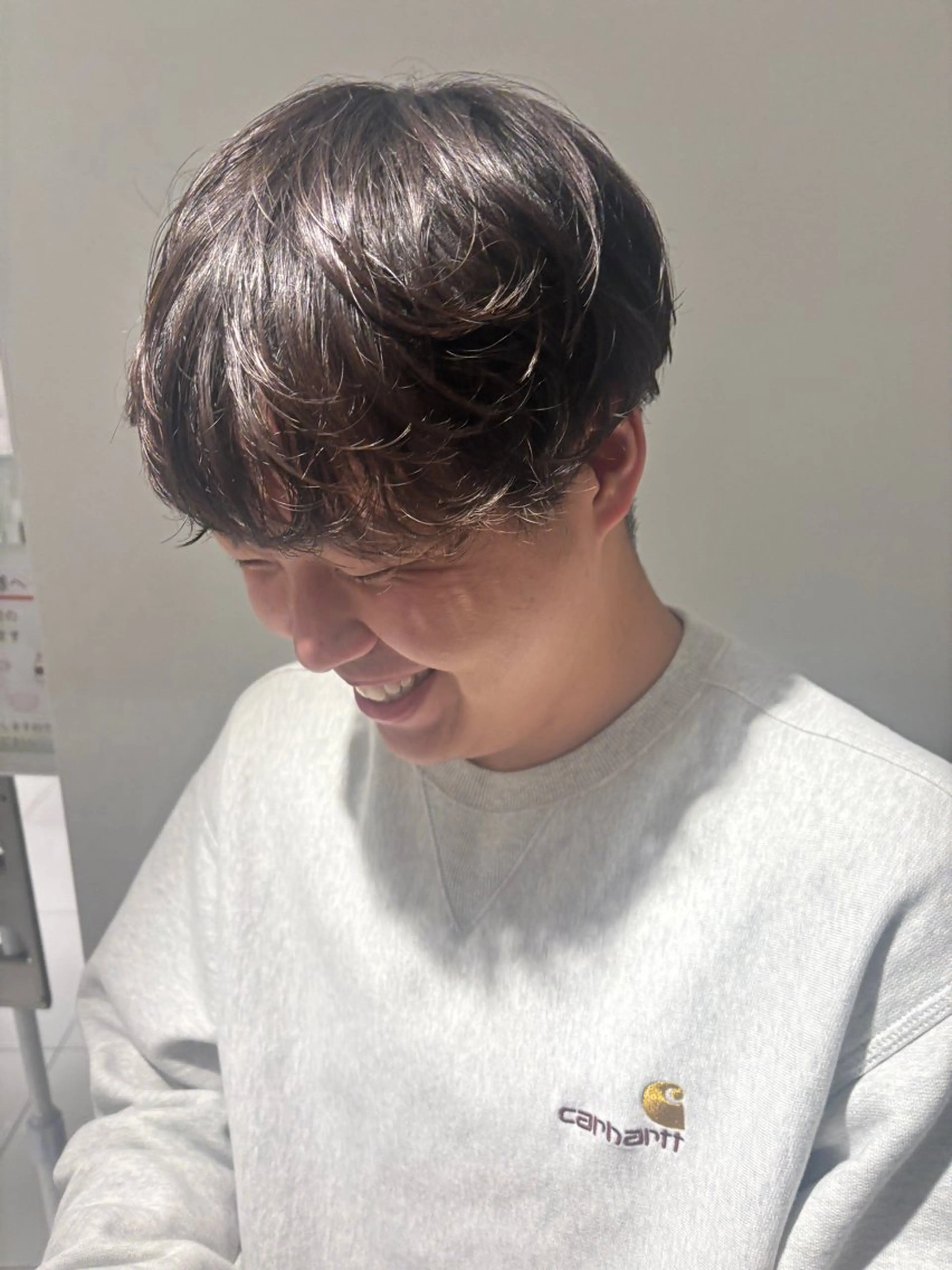 パーマ メンズ カット ️🩵RINKA/ ハイトーンカラー🩵のヘアスタイル