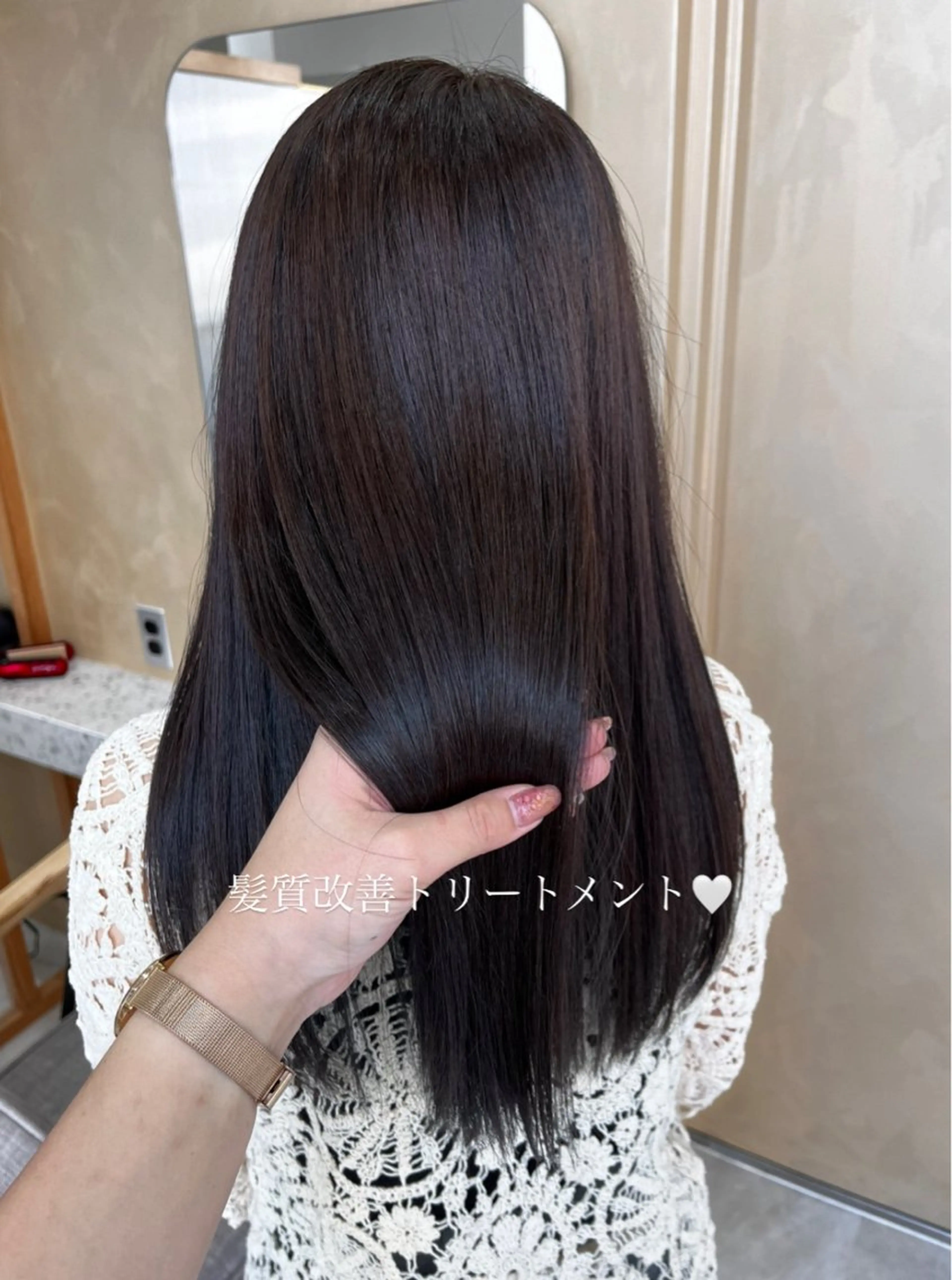 ミディアム カラー ヘアアレンジ カット トリートメント 🥀暖色韓国ヘア💕 保科侑花のヘアスタイル