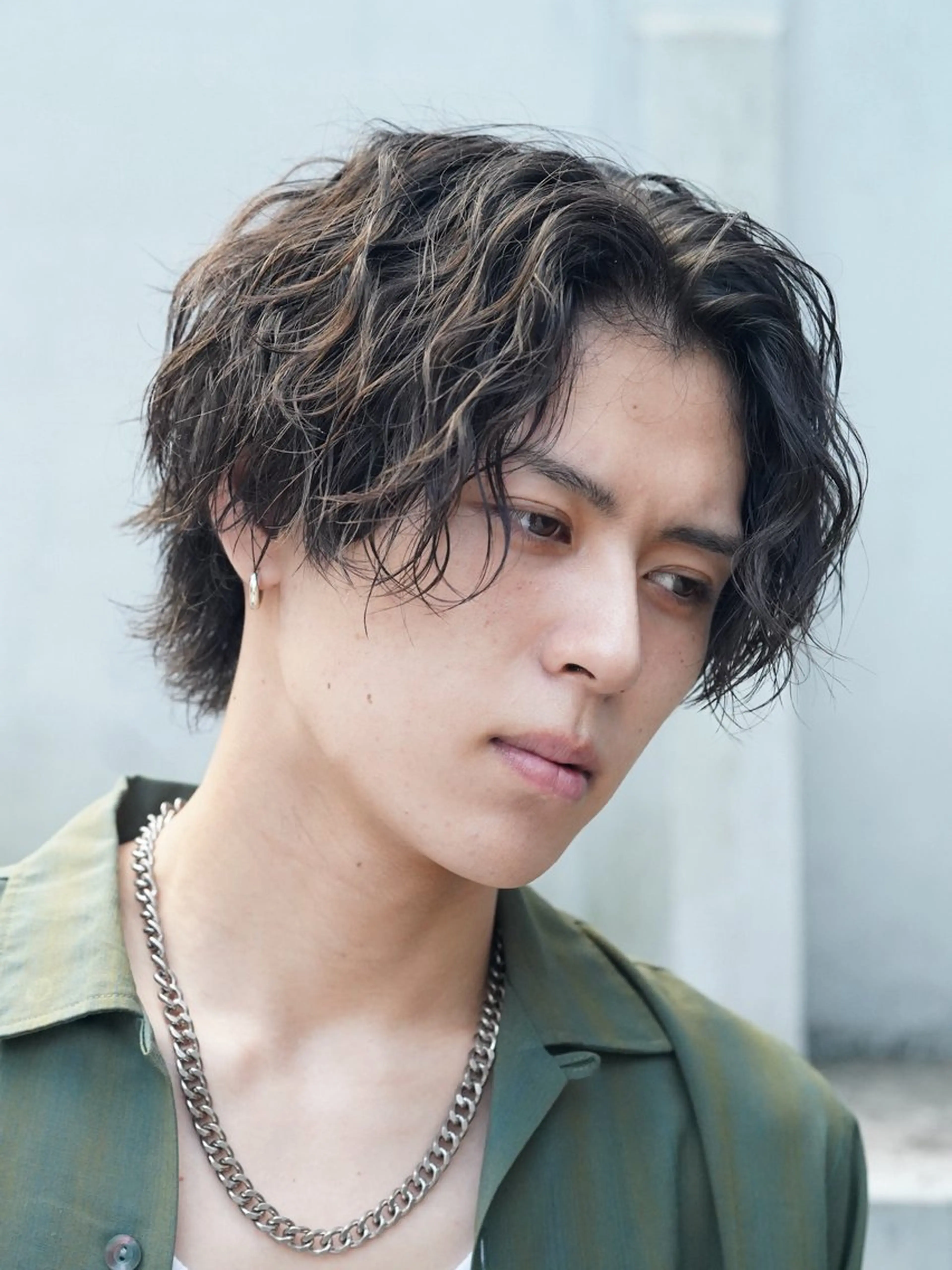 ミディアム パーマ メンズ fifth 名駅所属・深谷 侑亮のヘアスタイル