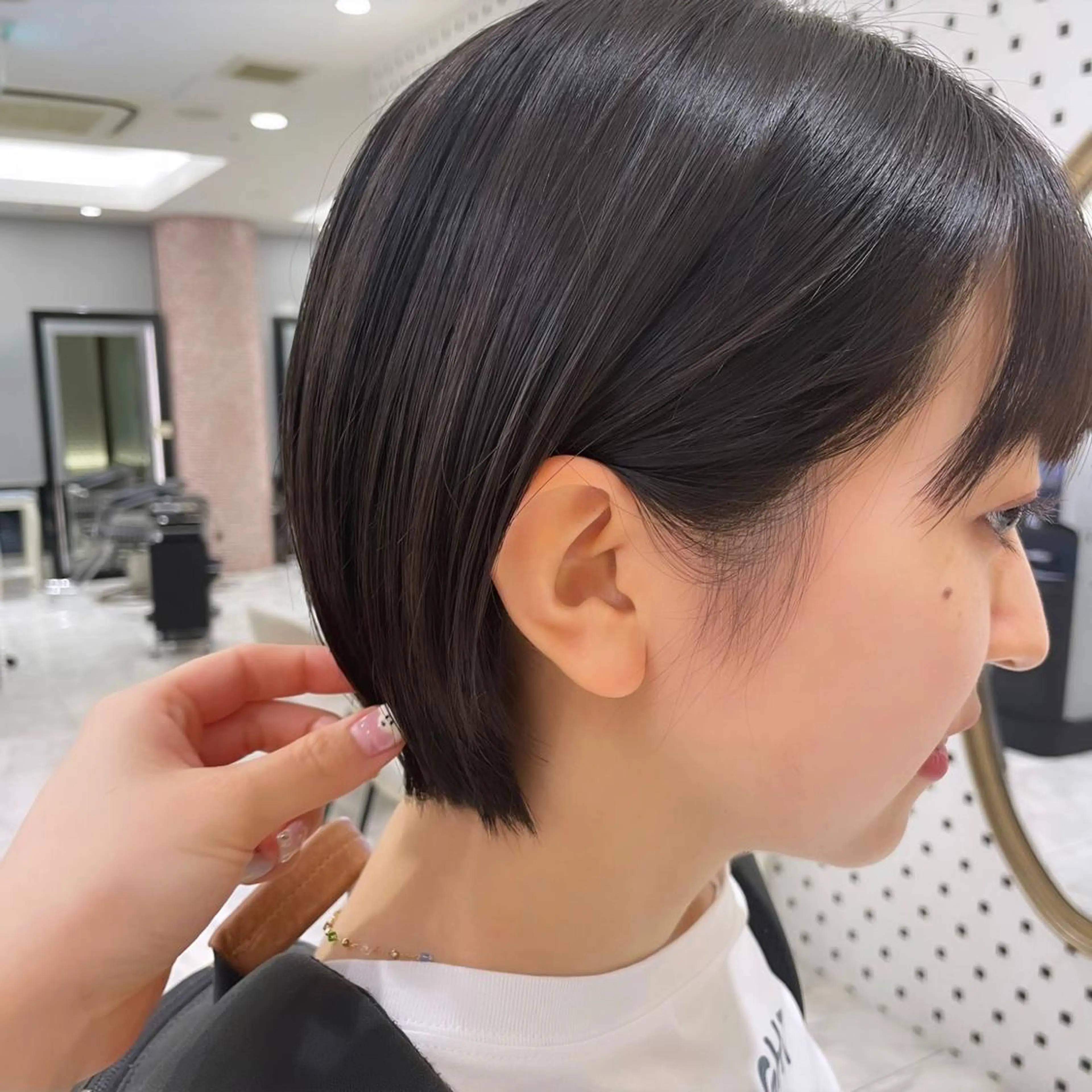 ショート ボブパーマ ♡ヨシカワハナコのヘアスタイル