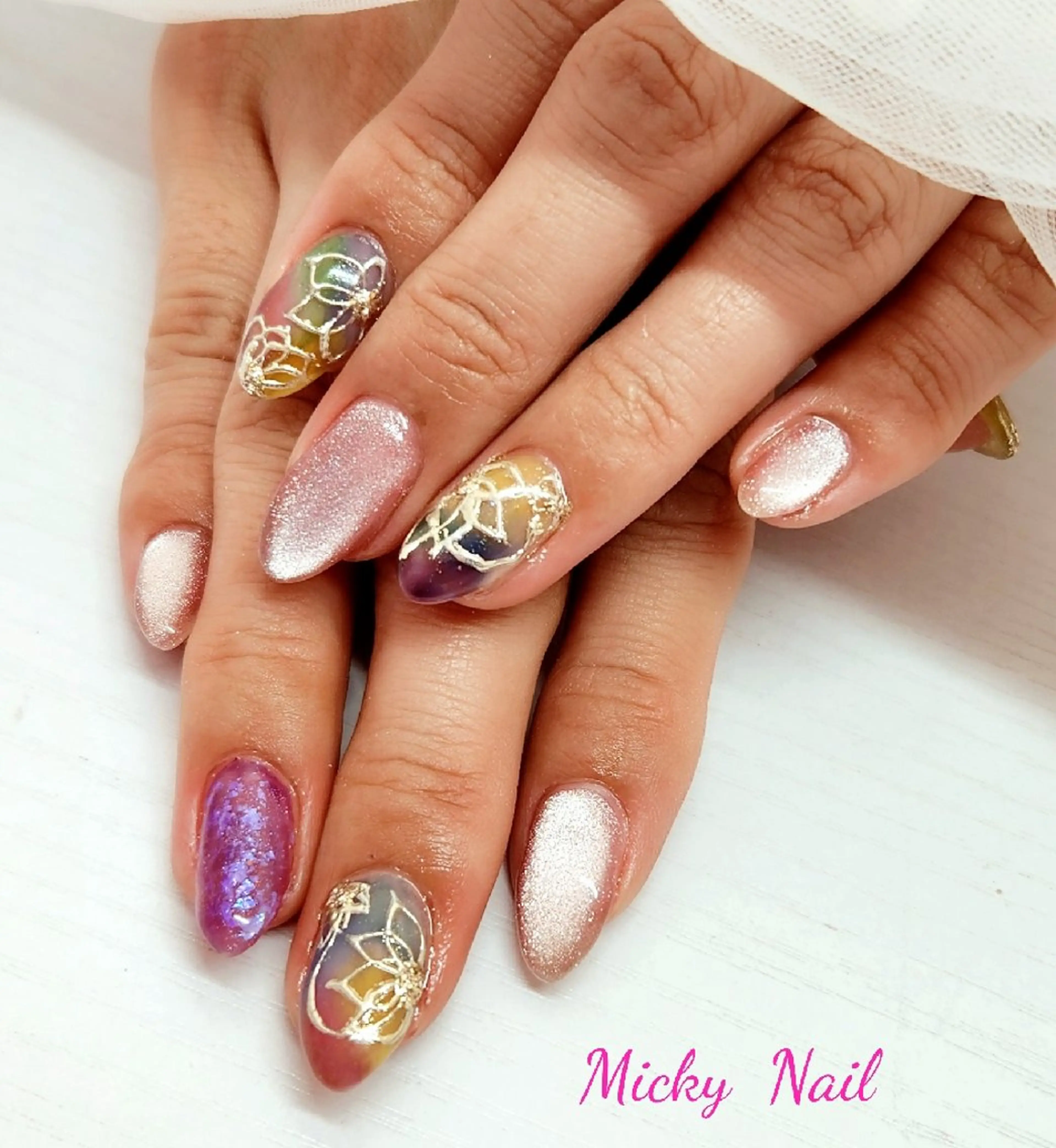 ネイル 春ネイル 夏ネイル Micky nail chikushinoのネイルデザイン