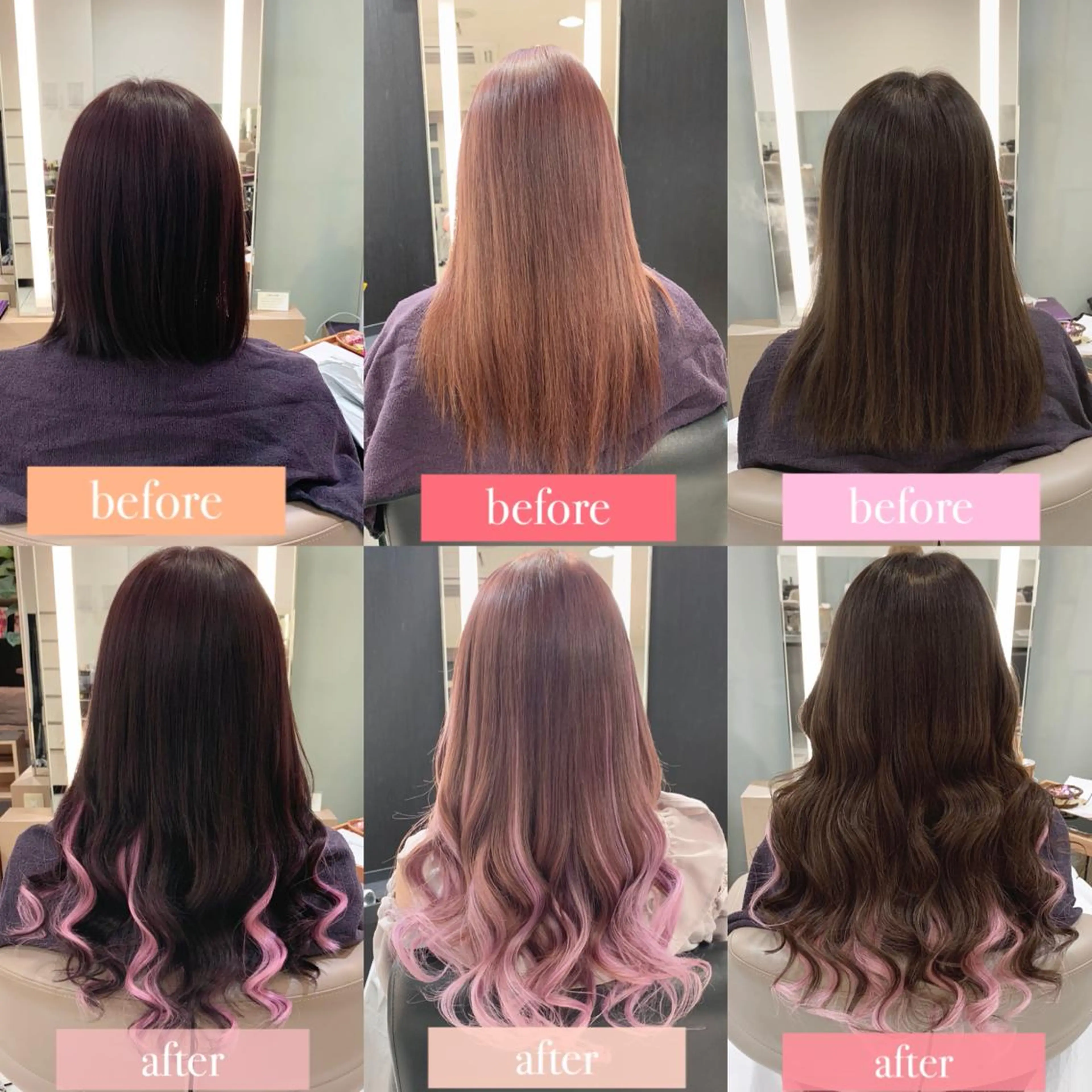 セミロング カラー シールエクステ エクステ カット ヘアカラー トリートメント エクステ エクステ　ユノキ リョウタのヘアスタイル