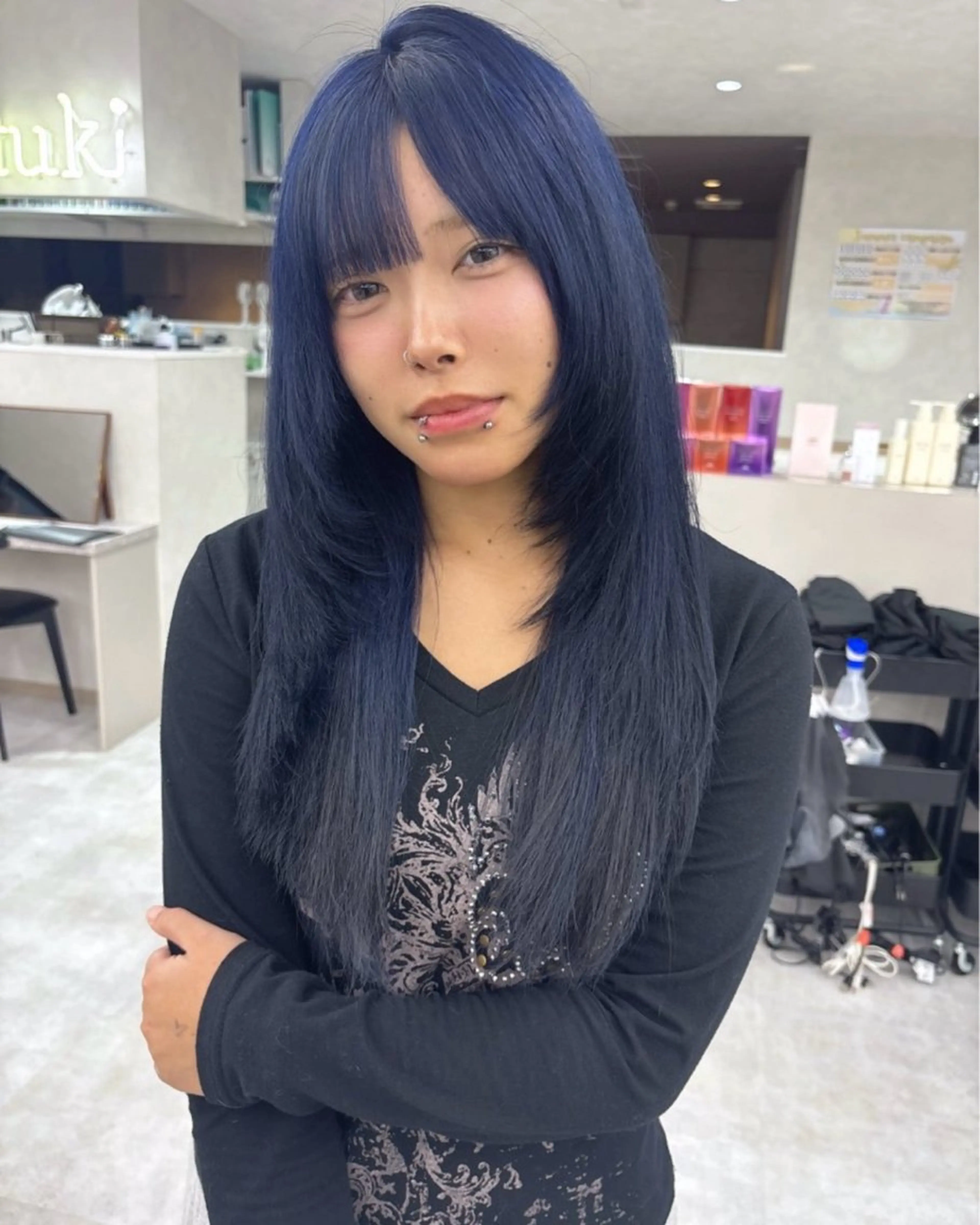 カラー ヘアカラー 冬に向けて艶髪カラ ーHarusa🎀のヘアスタイル