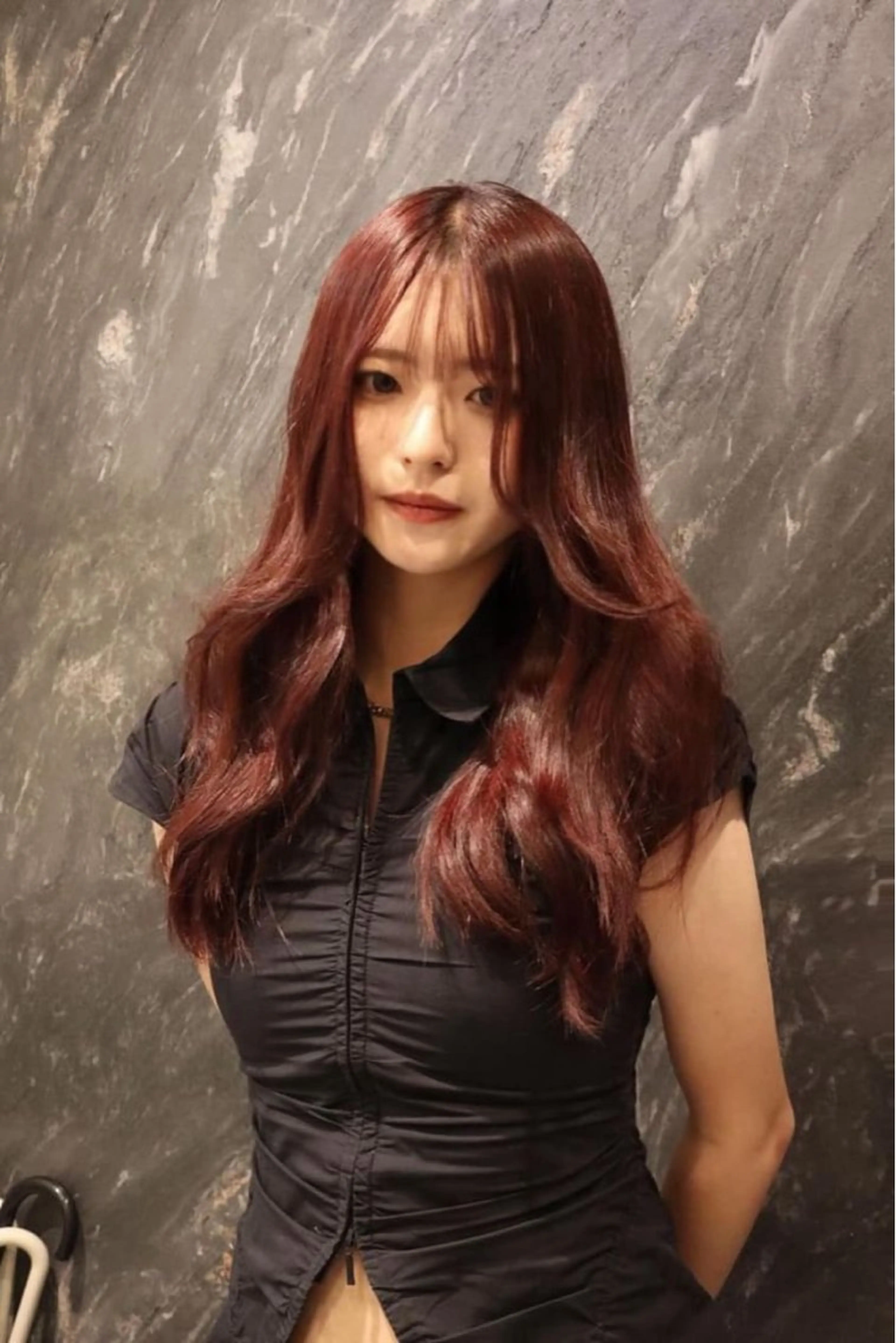 セミロング カラー レイヤーカット /ハイトーンchaoのヘアスタイル