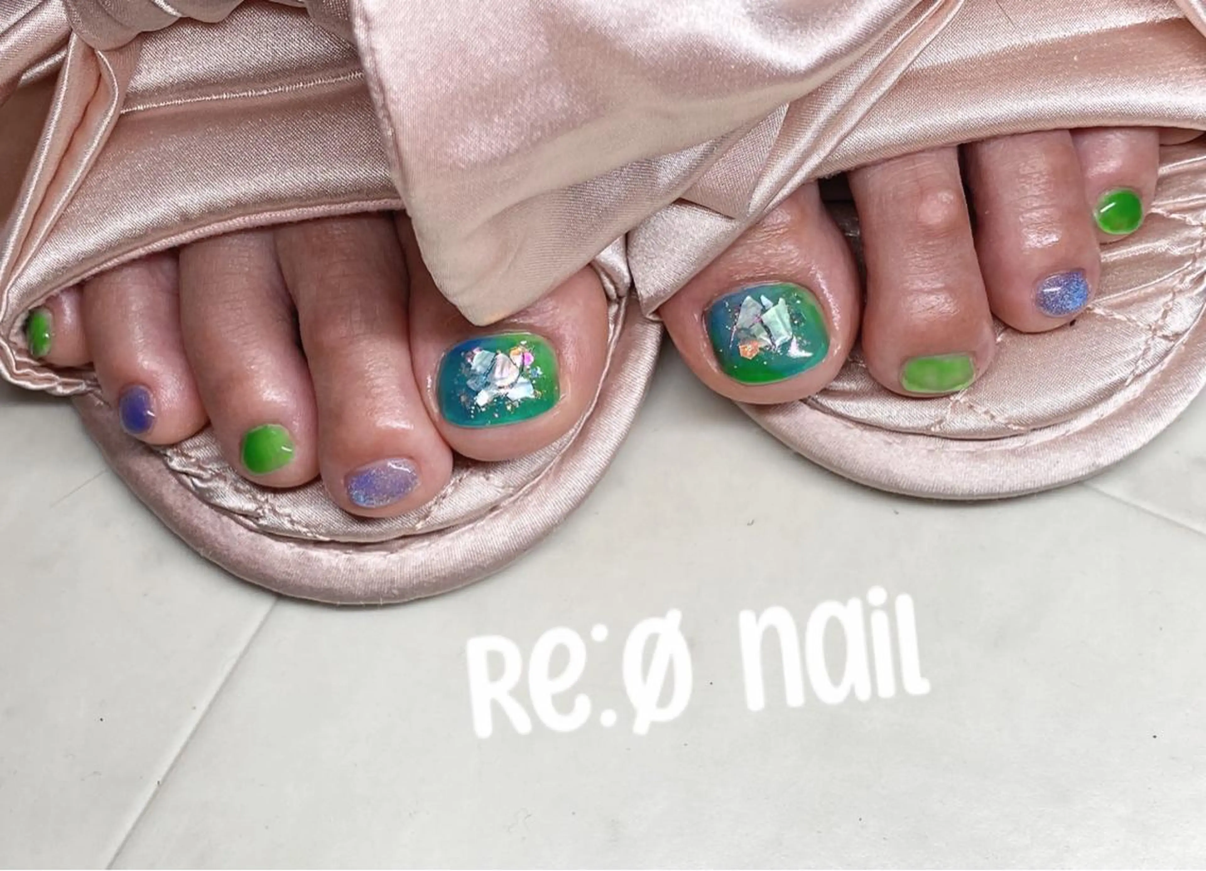 ネイル フットネイル Re:Ø nail 🩵TSUJIのネイルデザイン