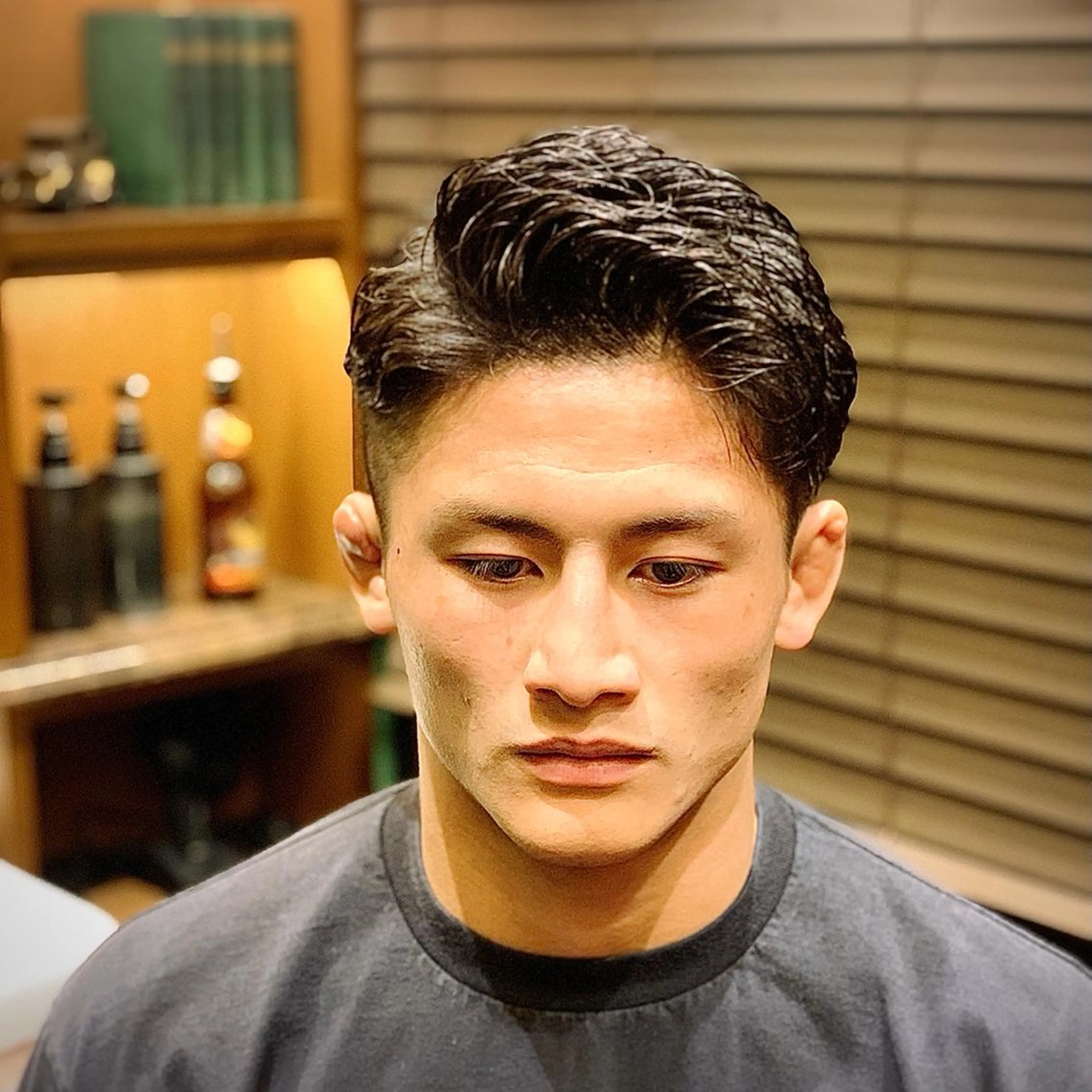 ショート パーマ HIROGINZAプレミアムバーバー赤坂店所属・副店長田中 千恩のヘアスタイル