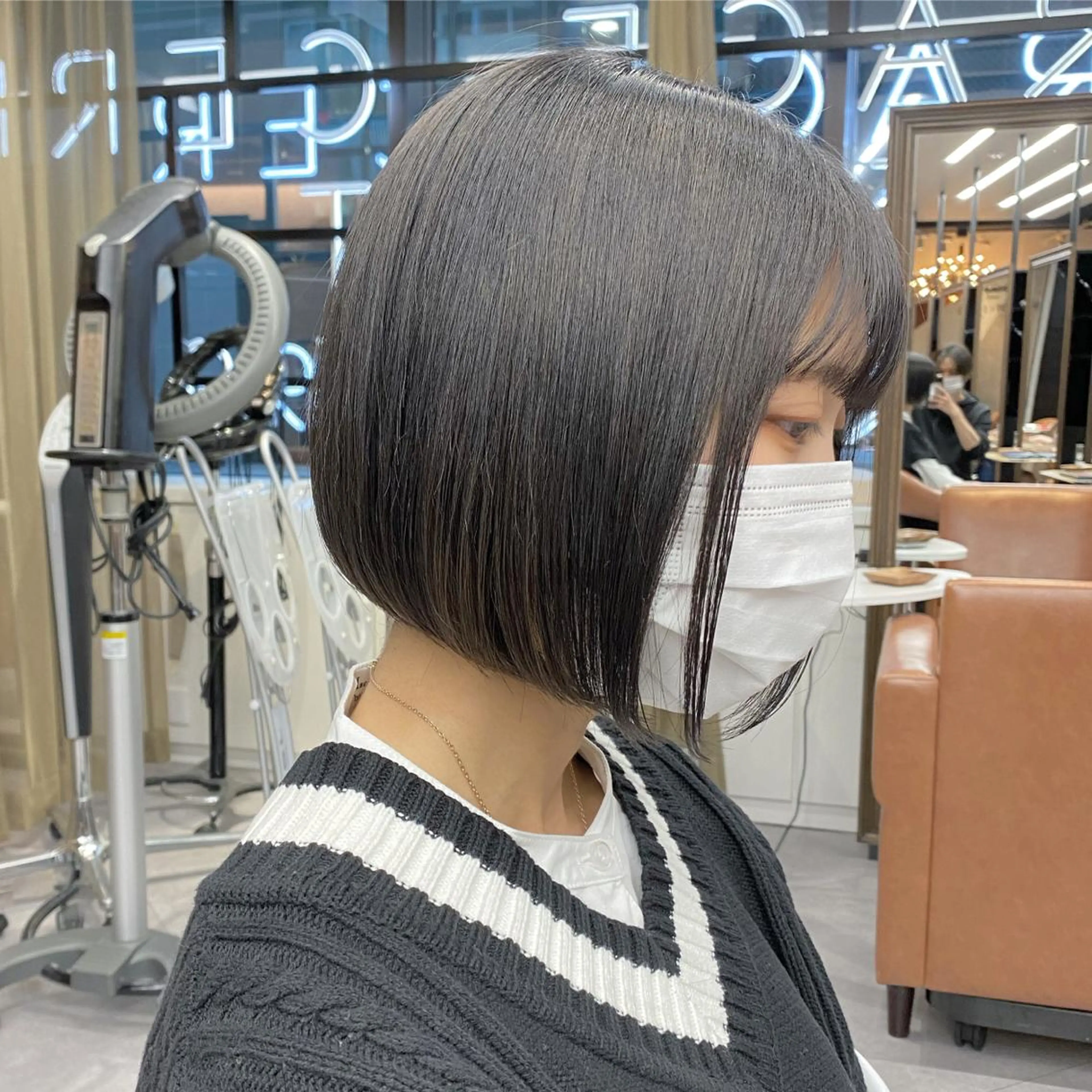 ショート カット ヘアカラー トリートメント 縮毛矯正・暗髪 ・ショート　橋本🐶のヘアスタイル
