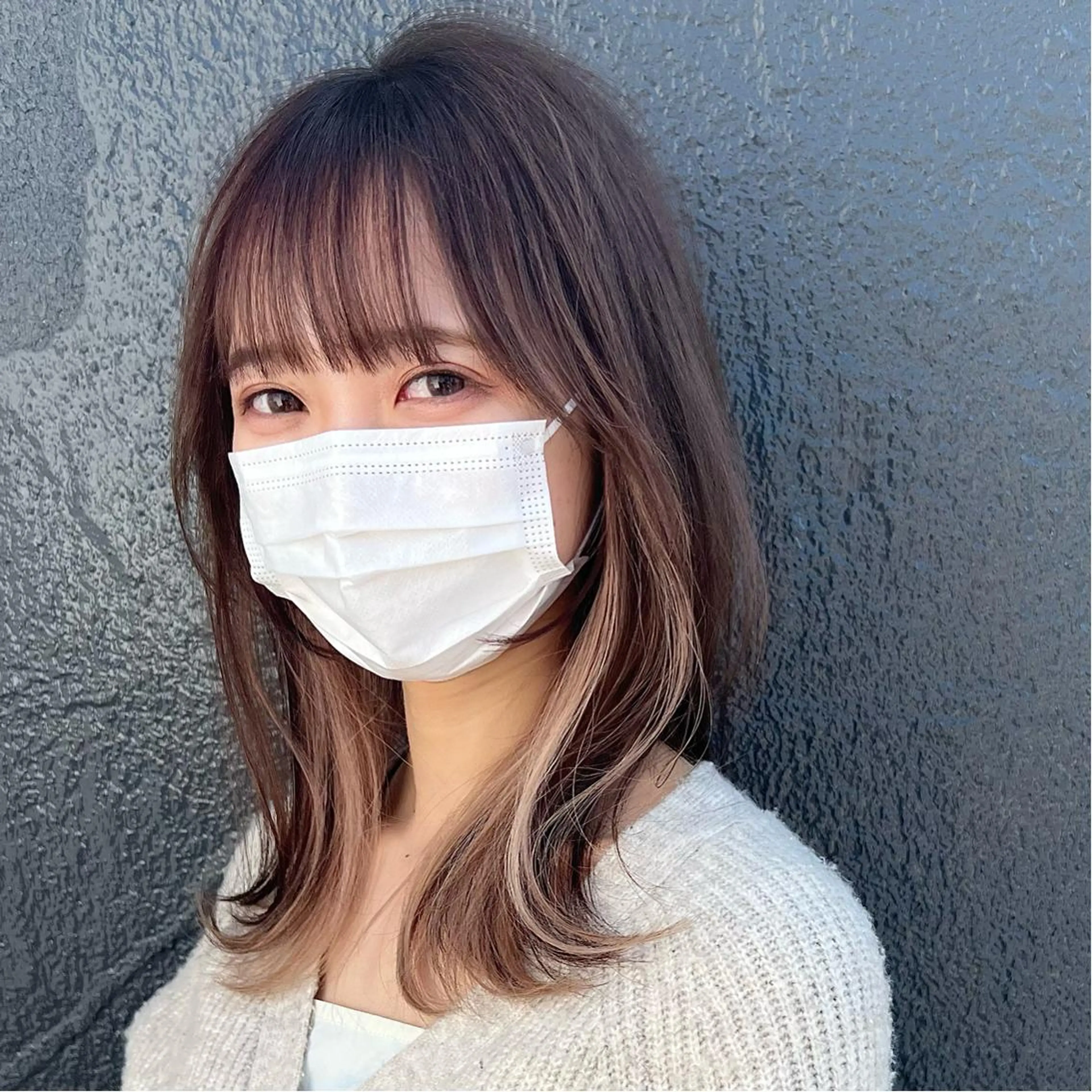 ミディアム カラー ベージュカラー ブラウンカラー ブラウンベージュ インナーカラー くびれヘア カット ヘアカラー トリートメント お顔まわりカット🌱 emo.村松泉綺のヘアスタイル