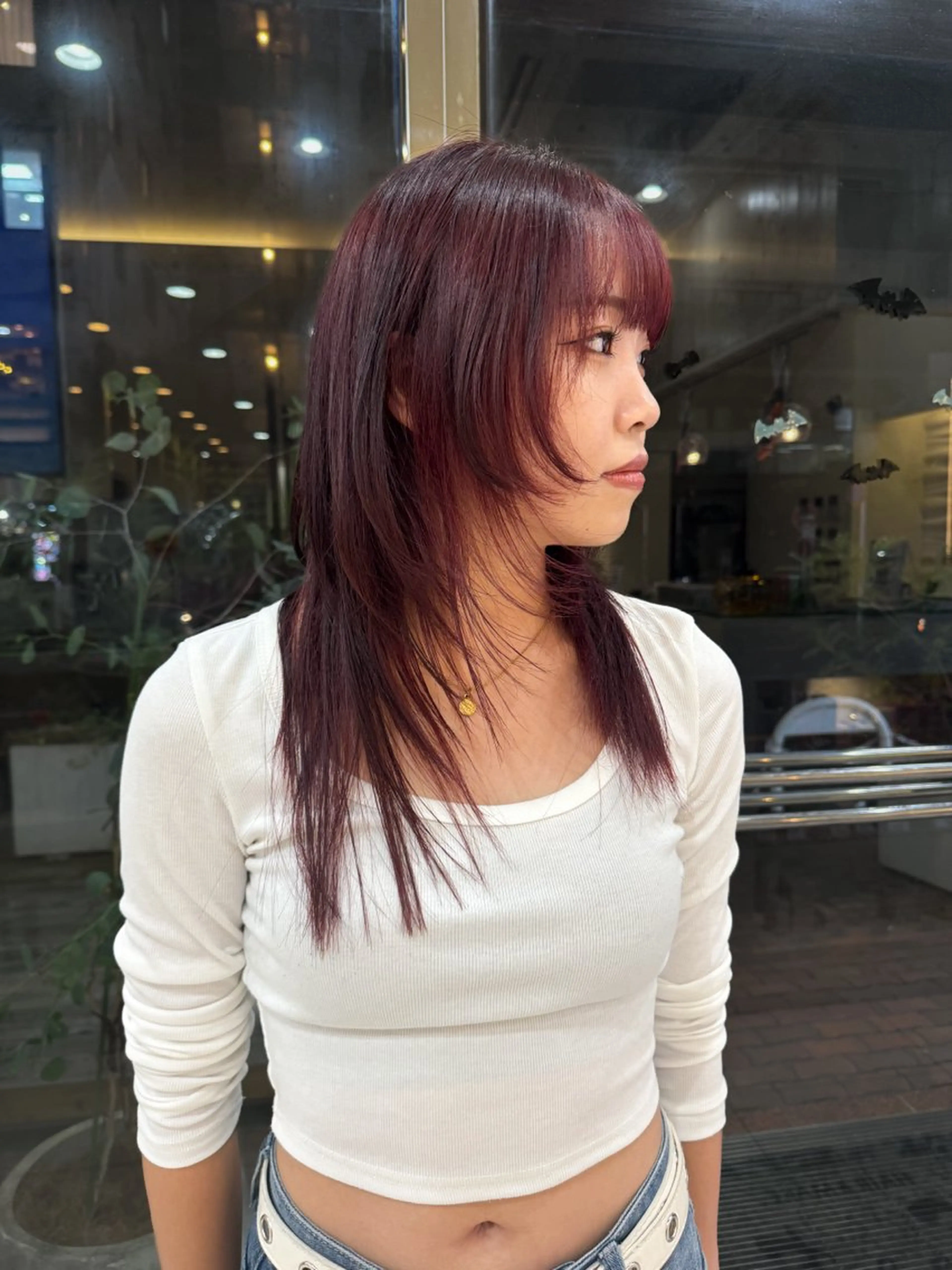 セミロング カラー ハイレイヤー レイヤーカット カット ヘアカラー Seeknext // Rukaのヘアスタイル