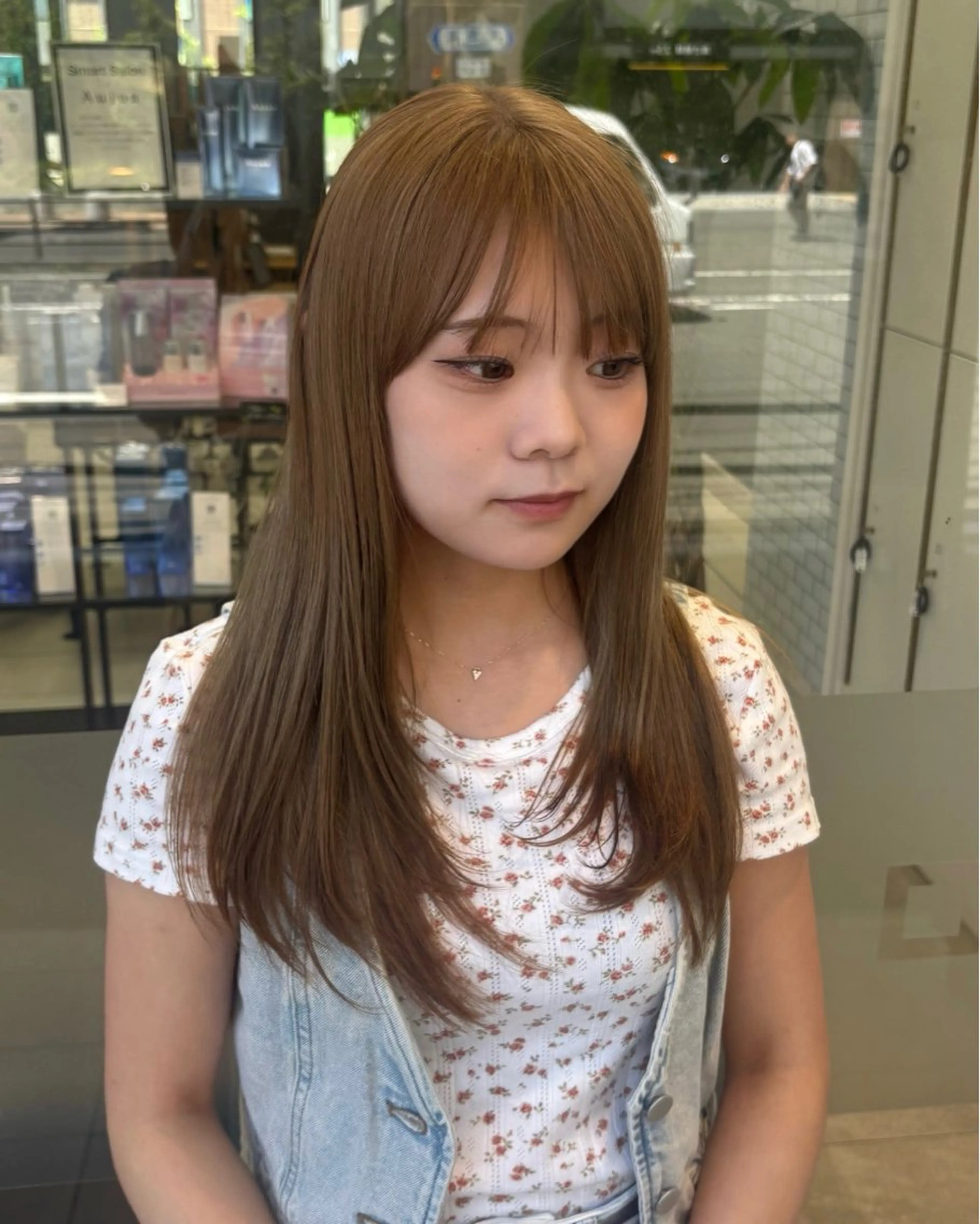カラー ヘアカラー トリートメント レイヤーカット🩶/ 暖色カラー🎀/麻咲のヘアスタイル
