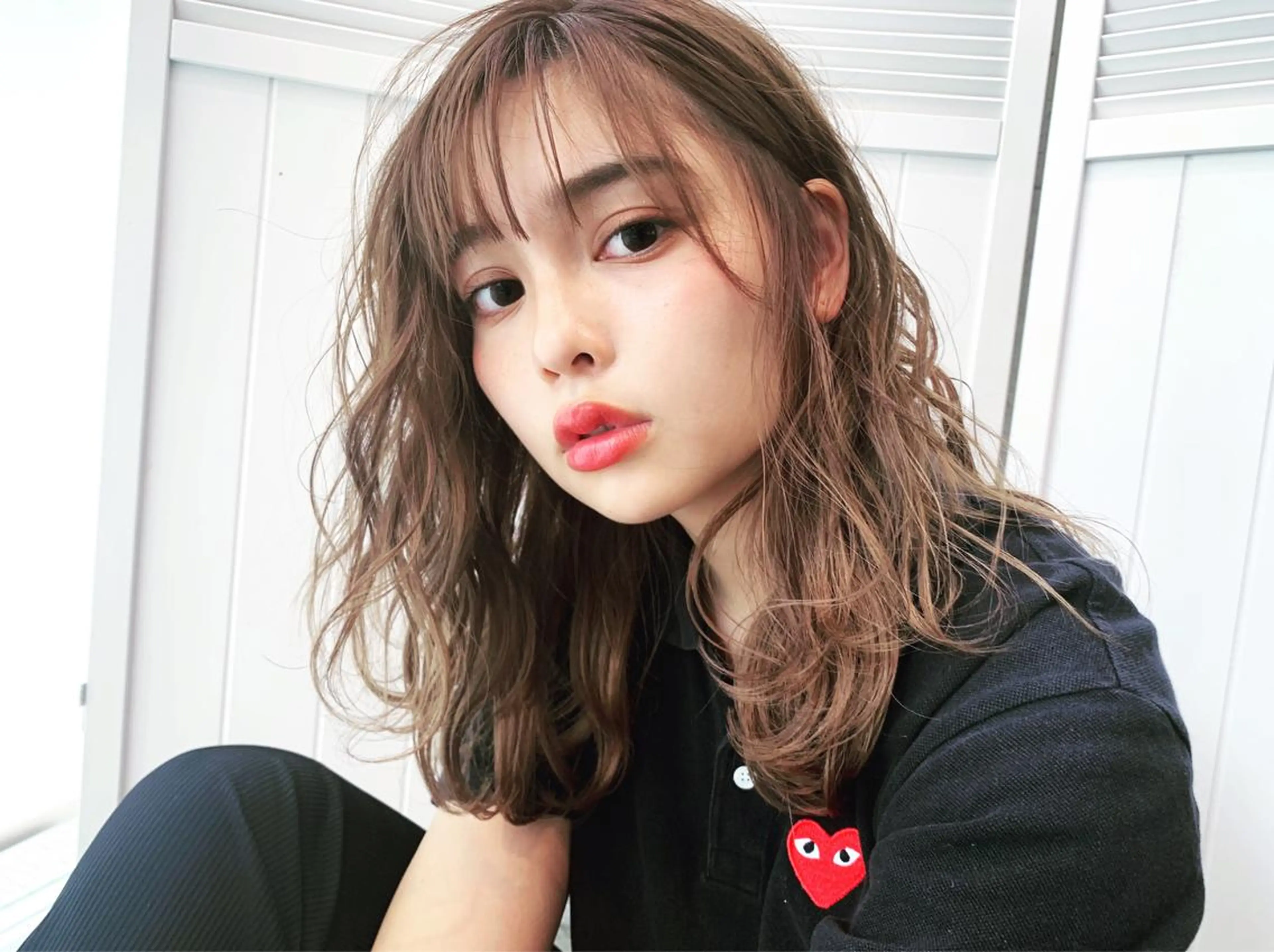 セミロング カラー カット ヘアカラー トリートメント LITTY所属・山永 圭介のヘアスタイル