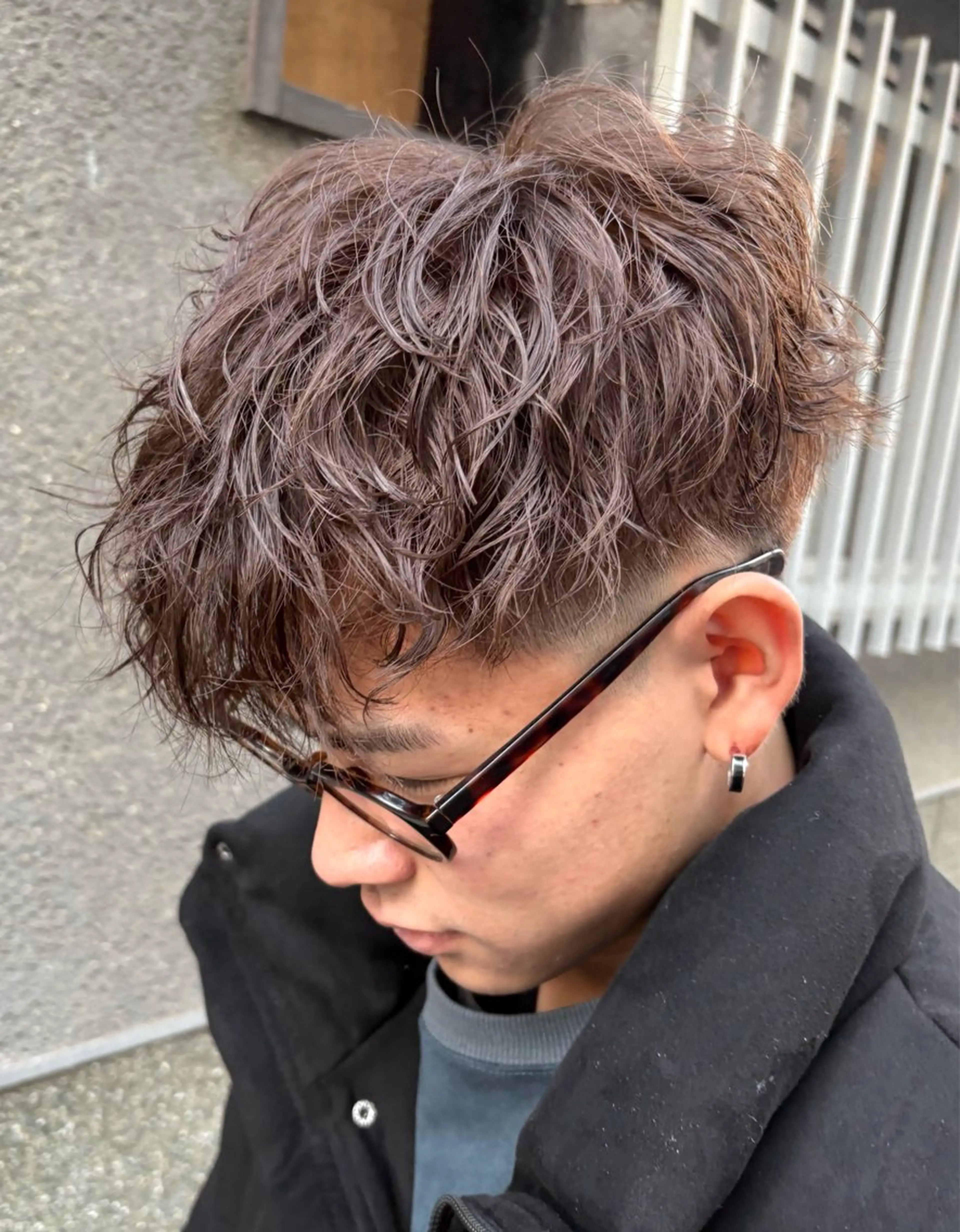 パーマ メンズ 濱口 健慎のヘアスタイル