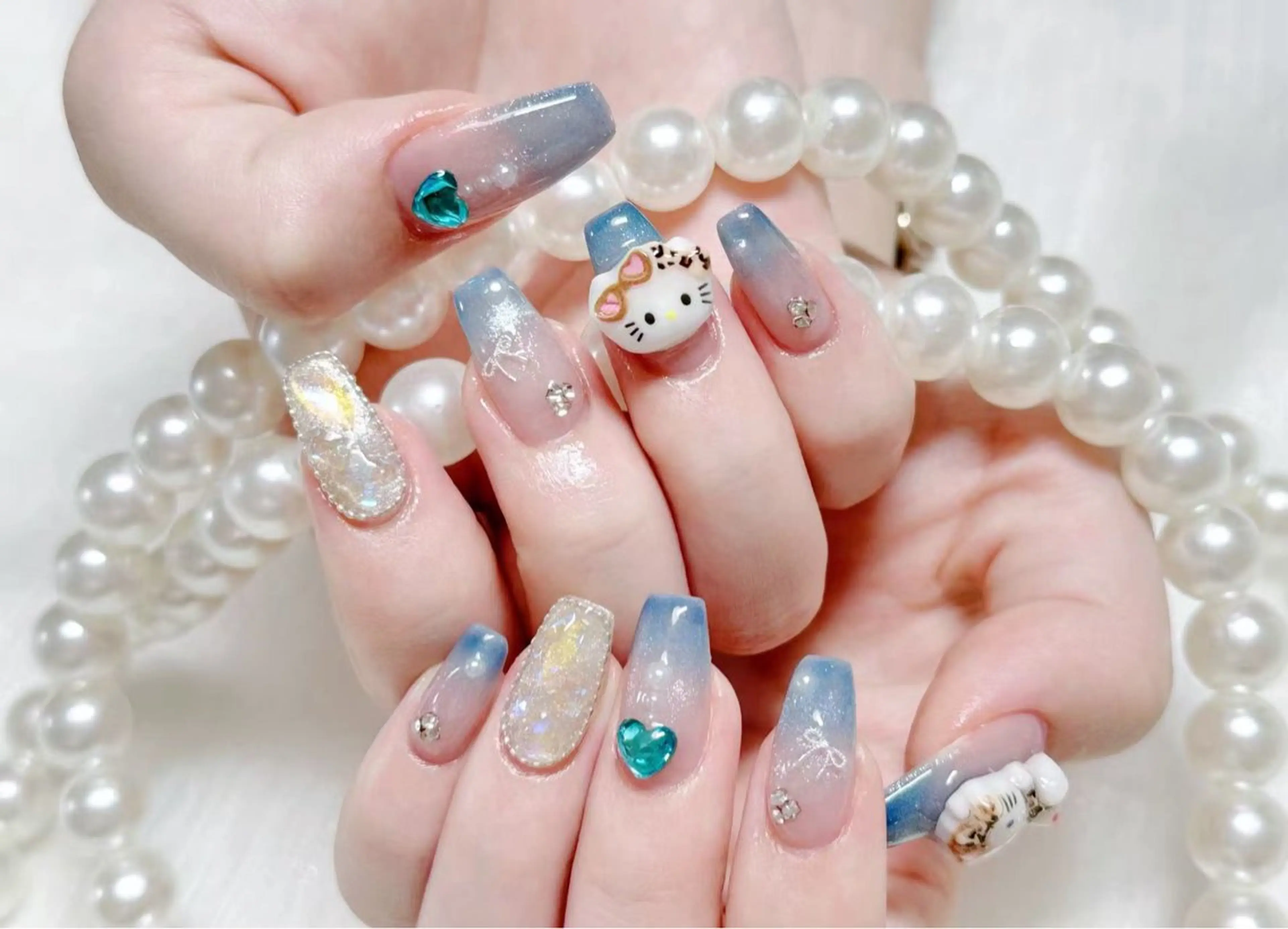 ネイル アートネイル クリアネイル 成人式 長さ出し フラッシュネイル 💫KASUMI 💅のネイルデザイン