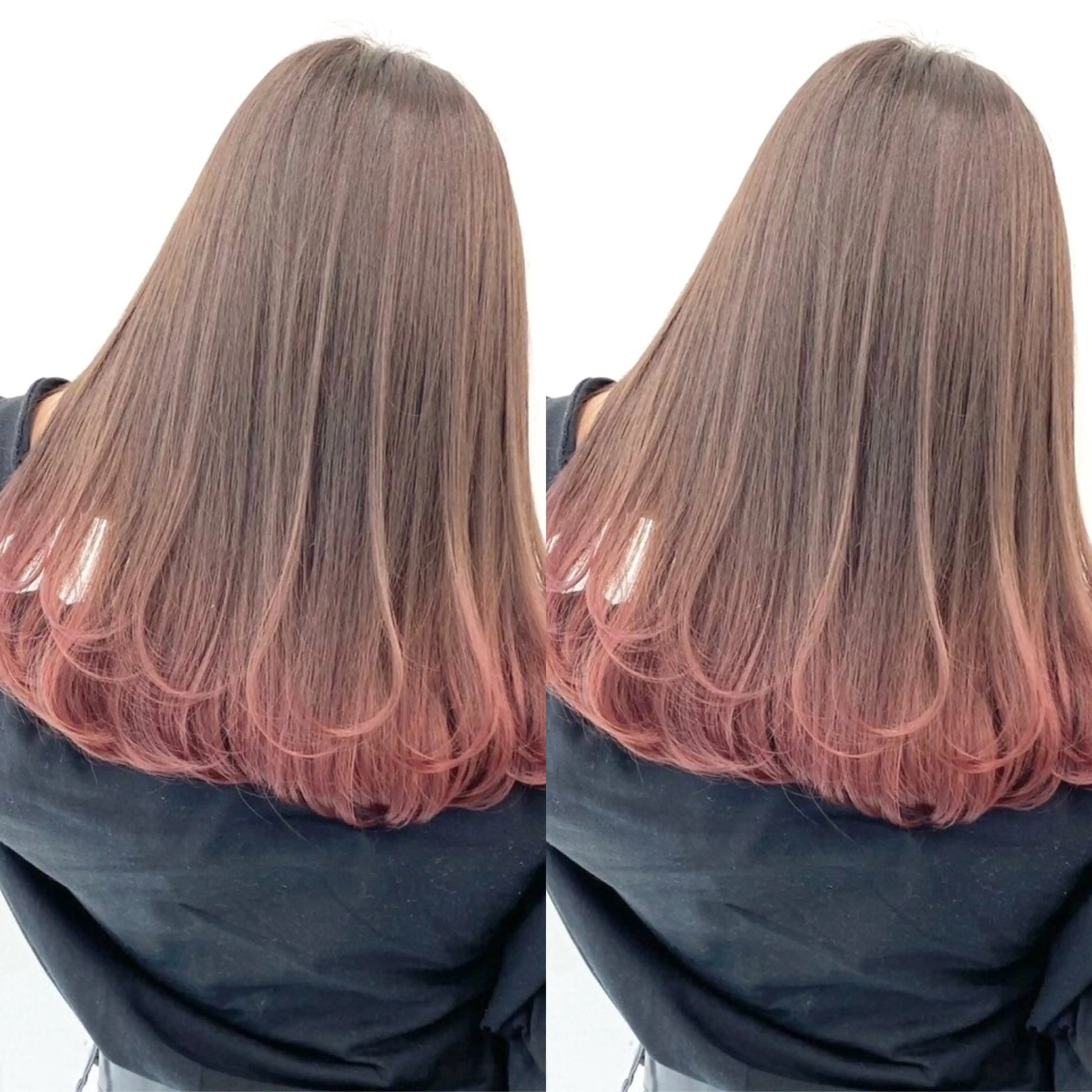 ロング カラー グラデーションカラー ピンクカラー ブリーチ無しダブル カラー🦕まどかのヘアスタイル