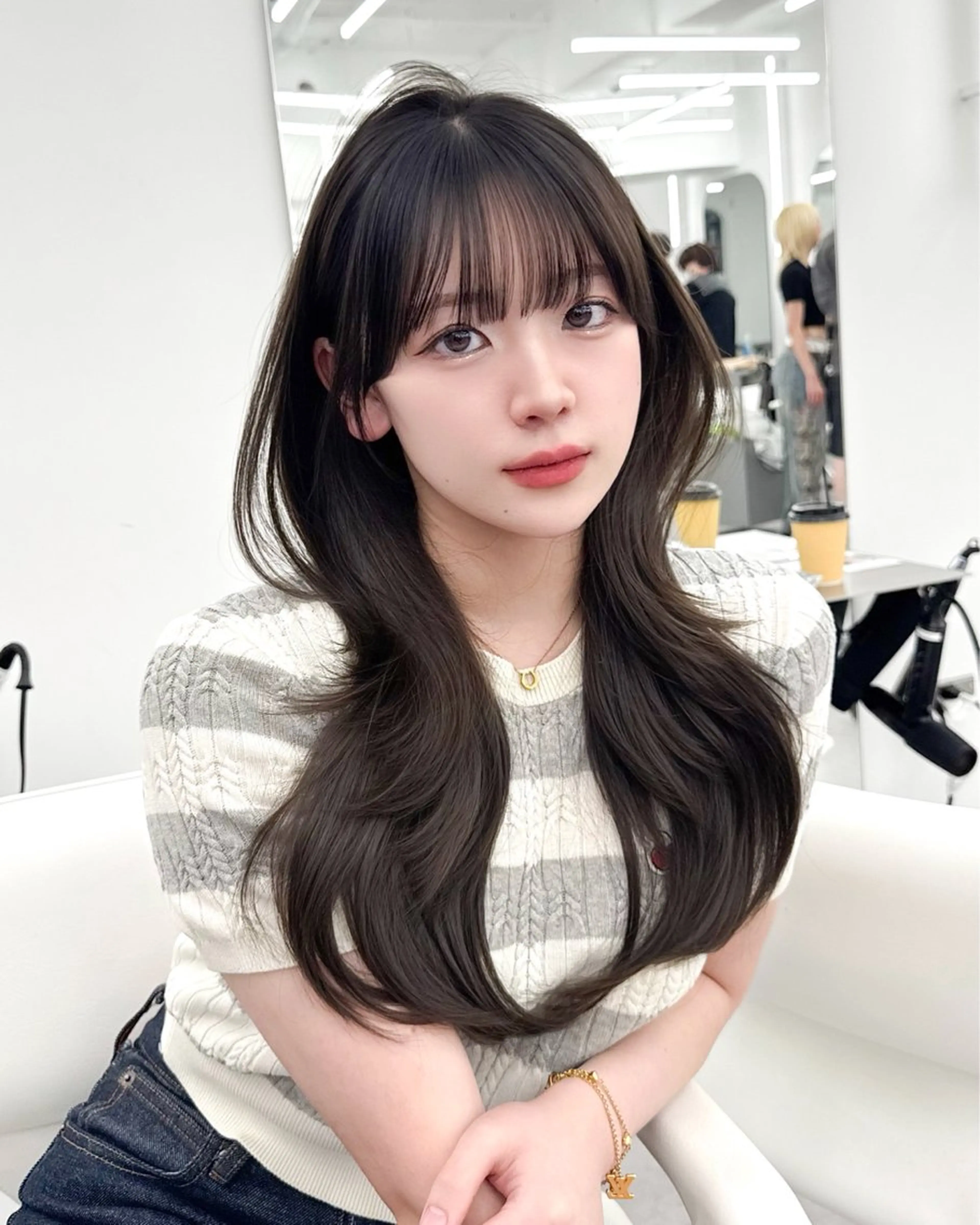 初回限定❕韓国レイヤーカット🇰🇷透明感カラー🤍艶トリートメント付き✨の写真