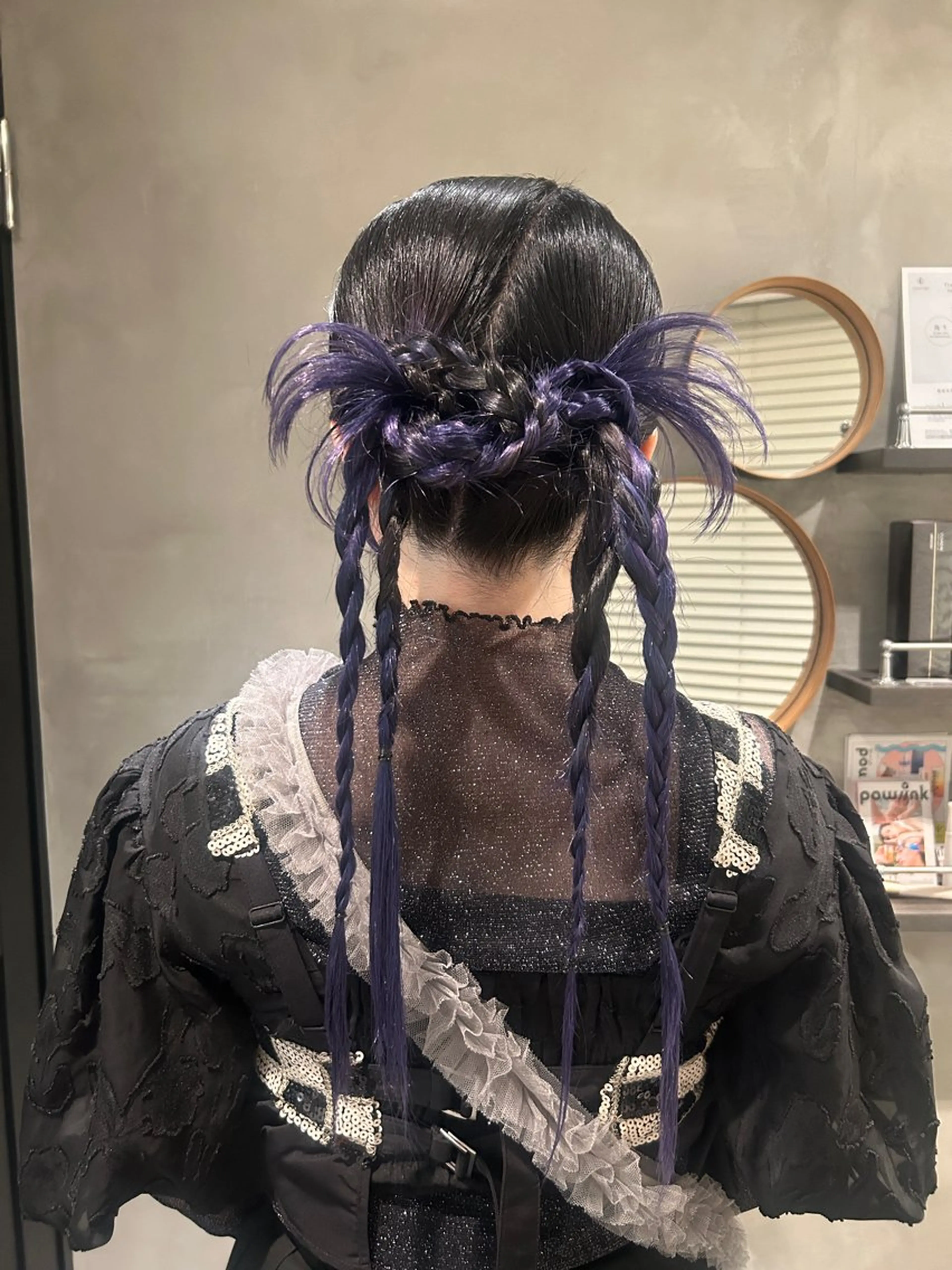 ロング ヘアアレンジ ヘアセット デザインカラー❤︎ イシイレイのヘアスタイル