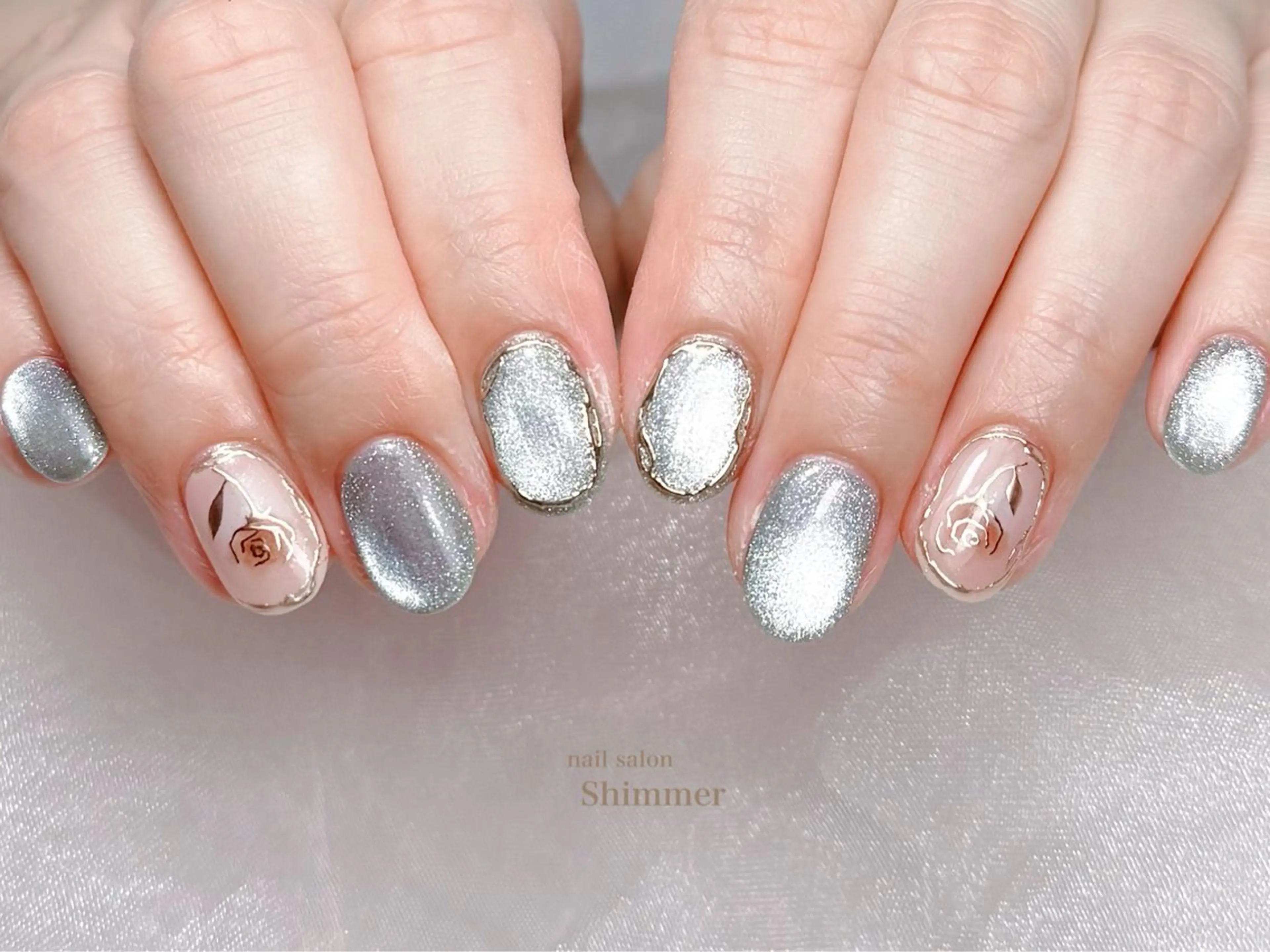 ネイル ハンドネイル Shimmer Risaのネイルデザイン