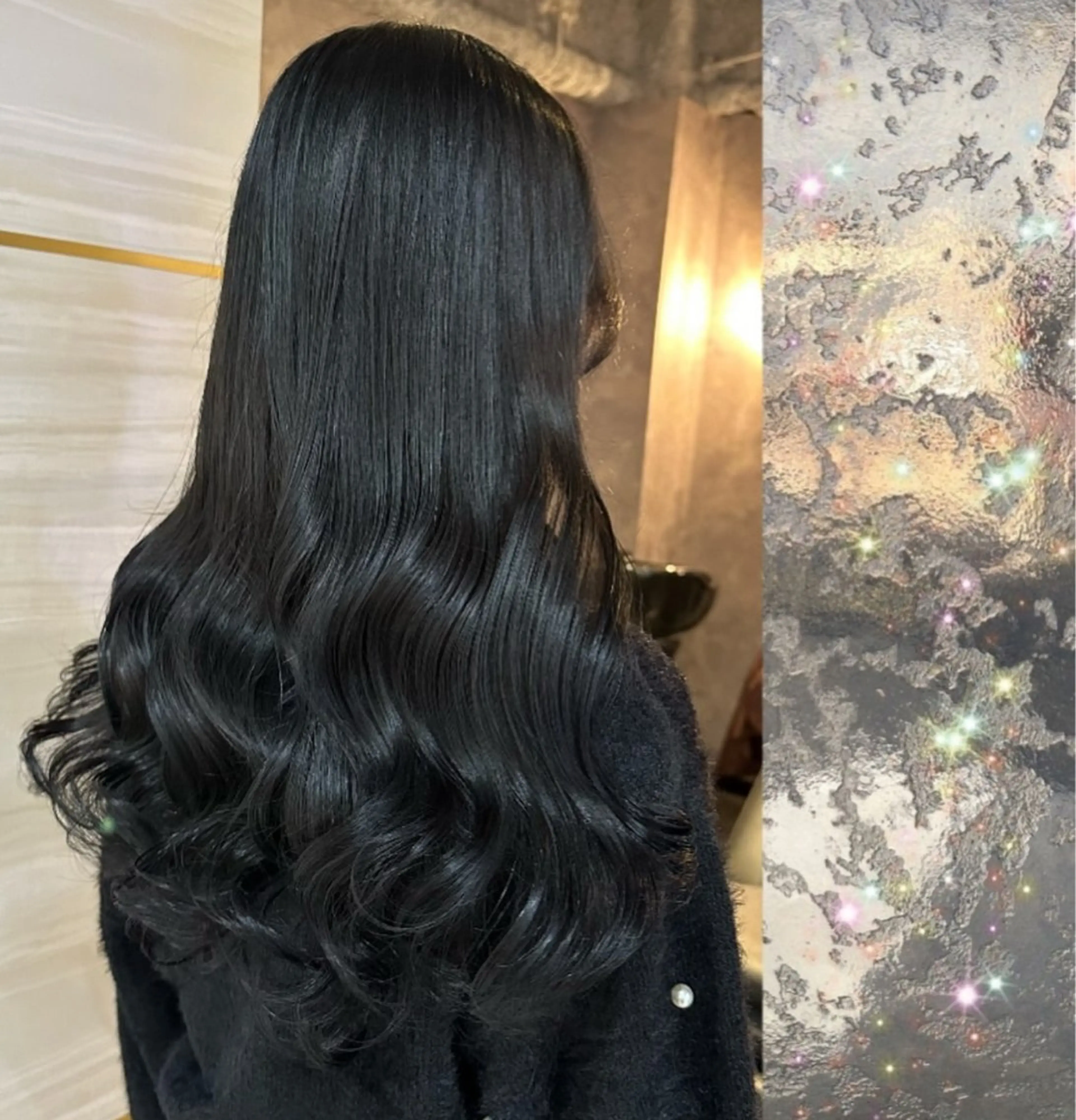 ロング カラー 土田 唯のヘアスタイル